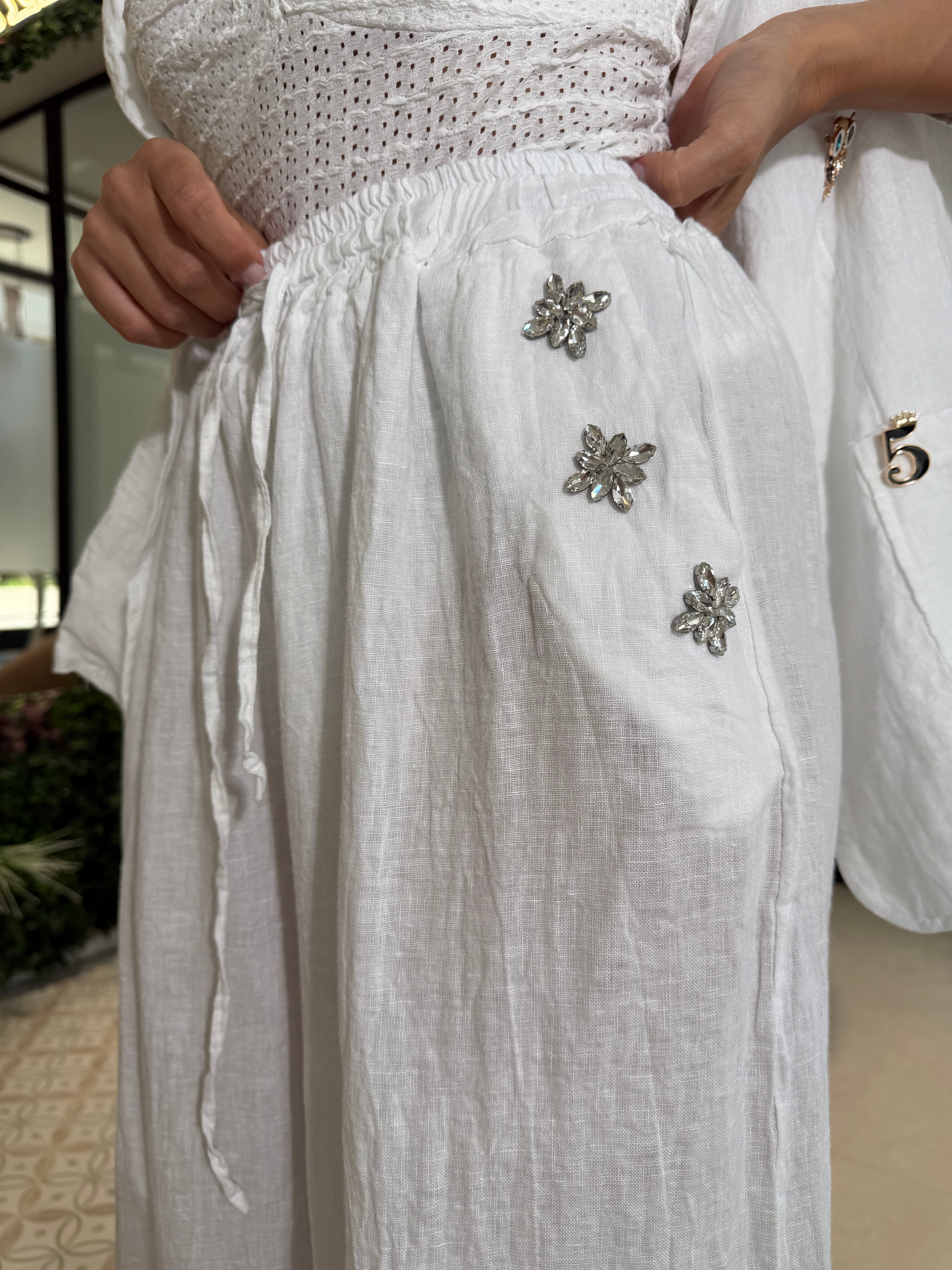 Tailleur in lino portafortuna