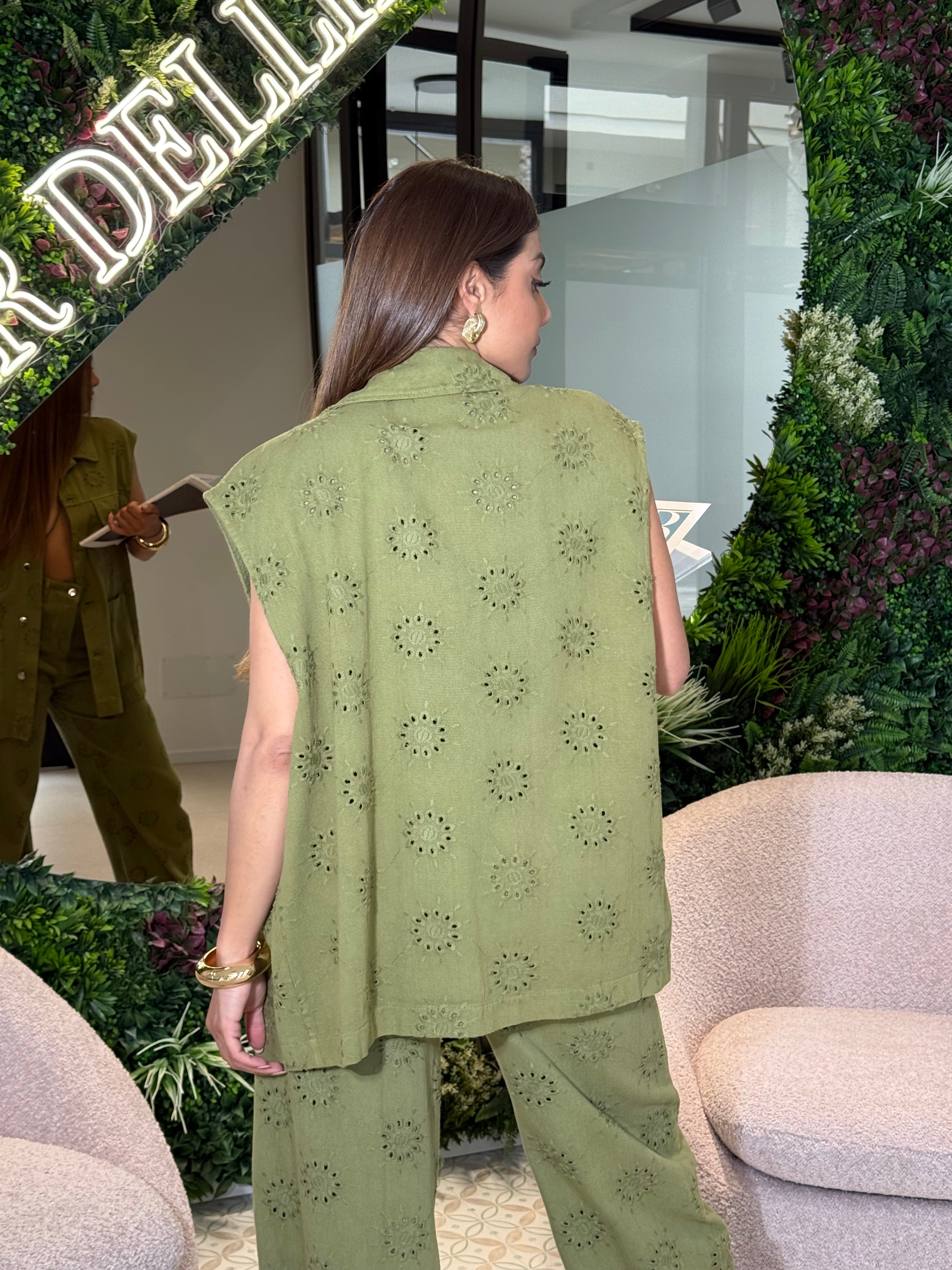 Gilet pizzo sangallo Lumina