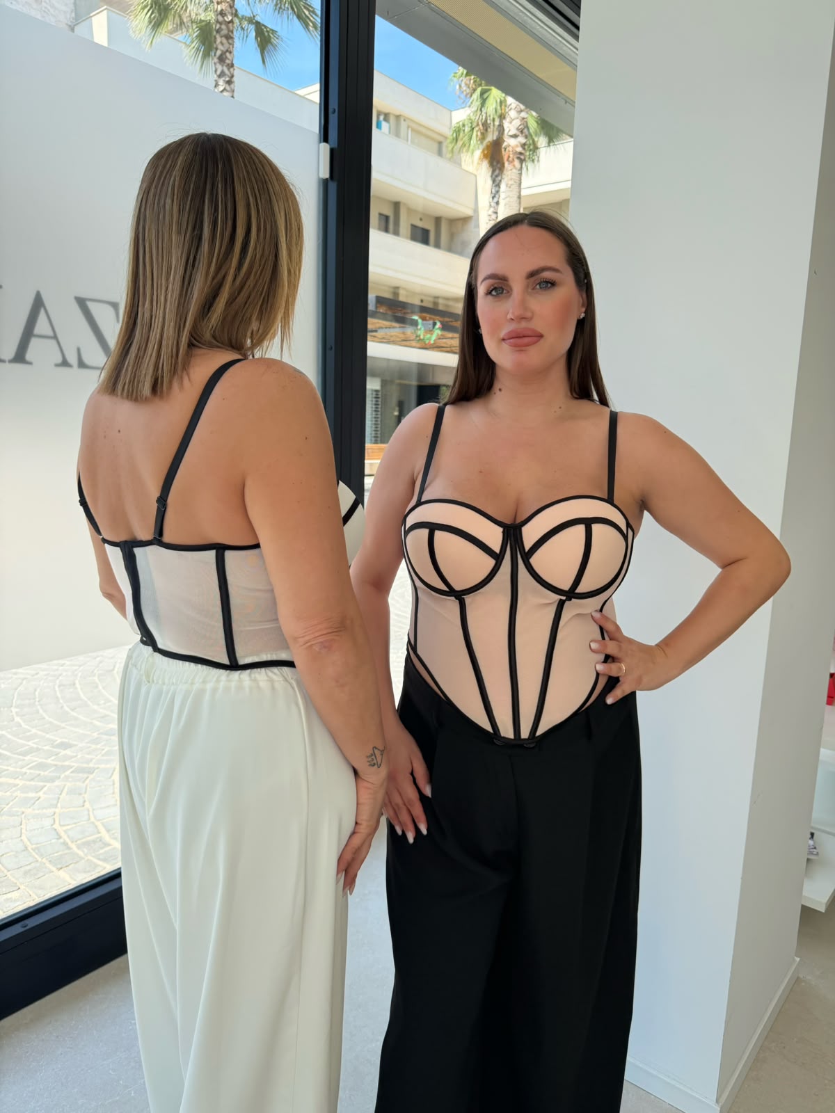 Corpetto bicolore curvy