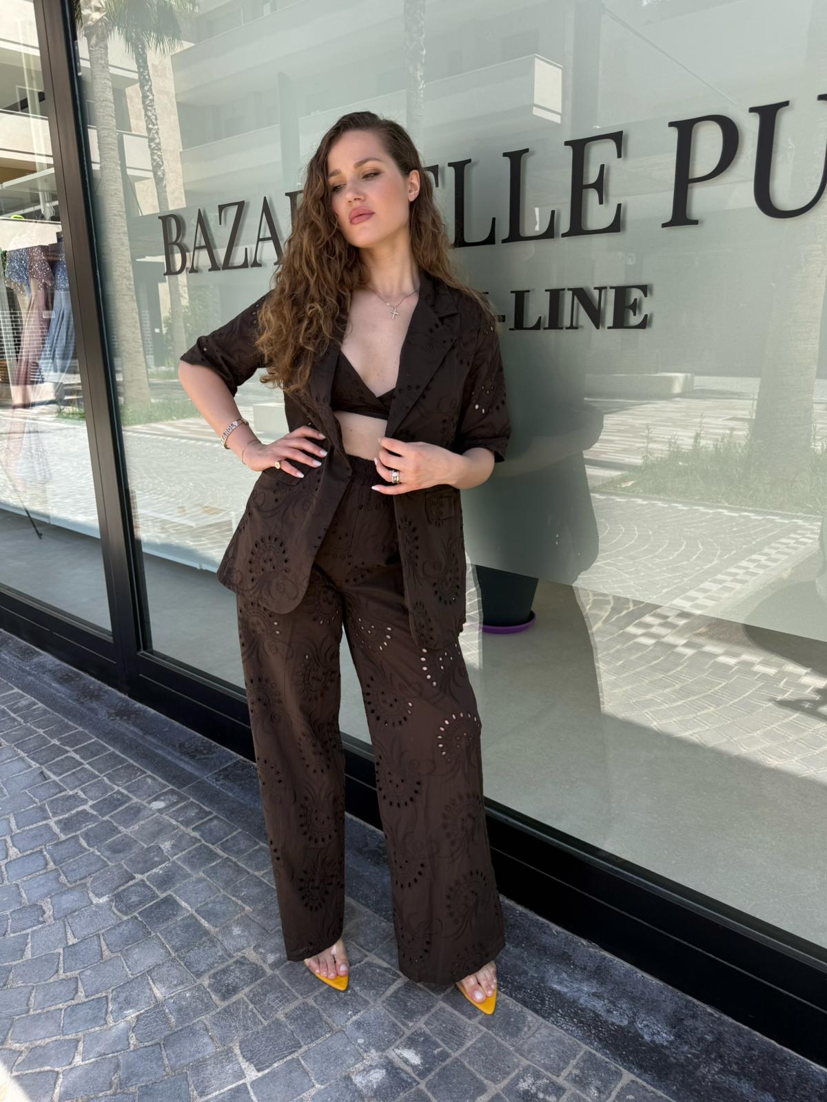 Tailleur in pizzo san gallo