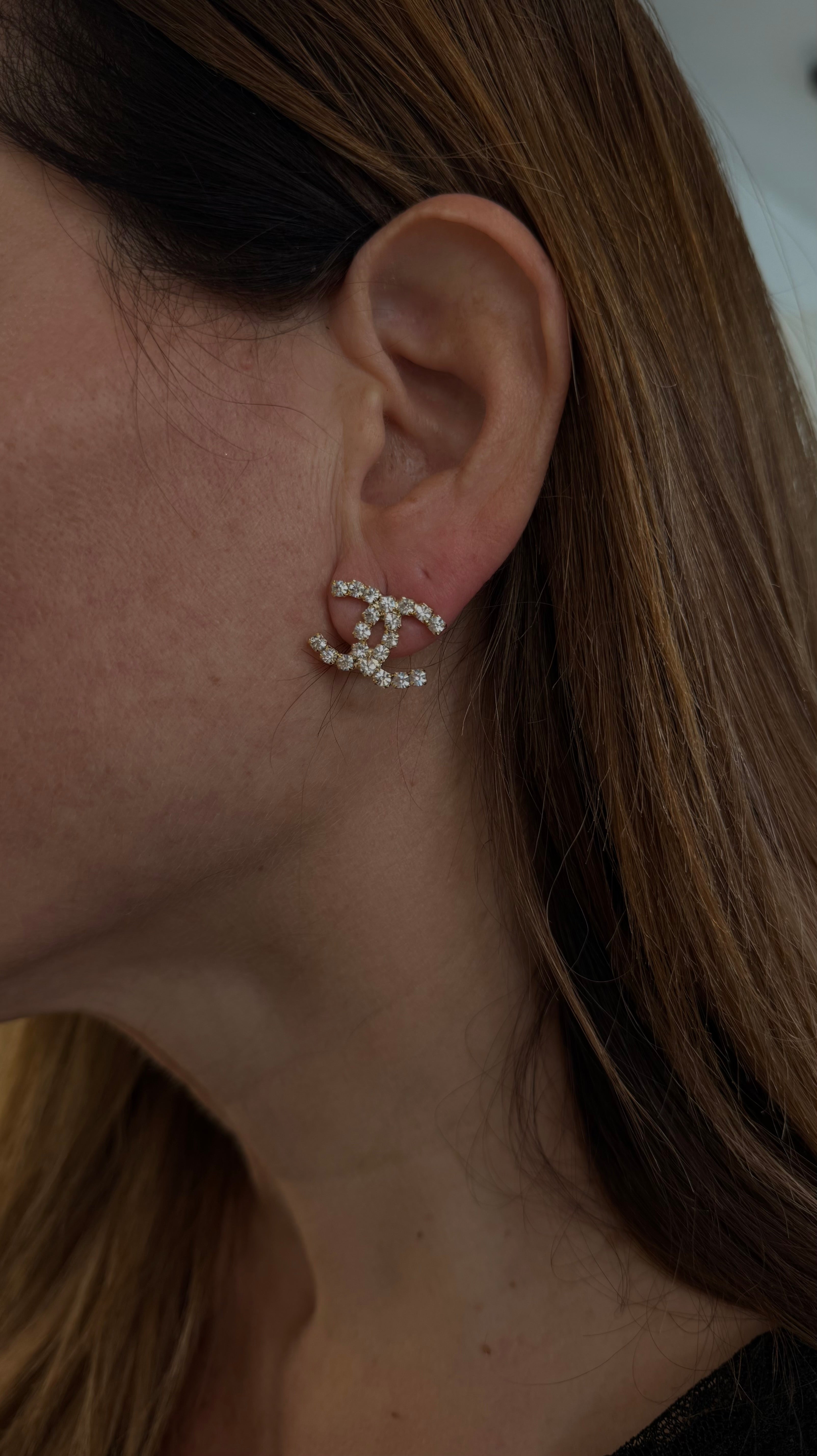 Orecchini strass e gold