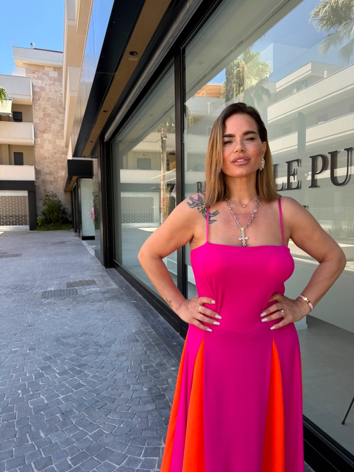 Abito bicolore Aria curvy