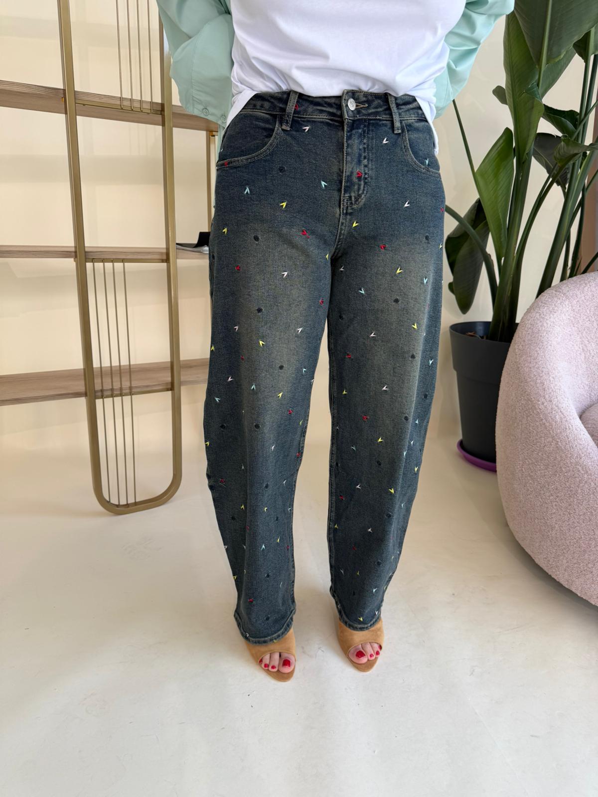 Jeans amour sabbiato curvy