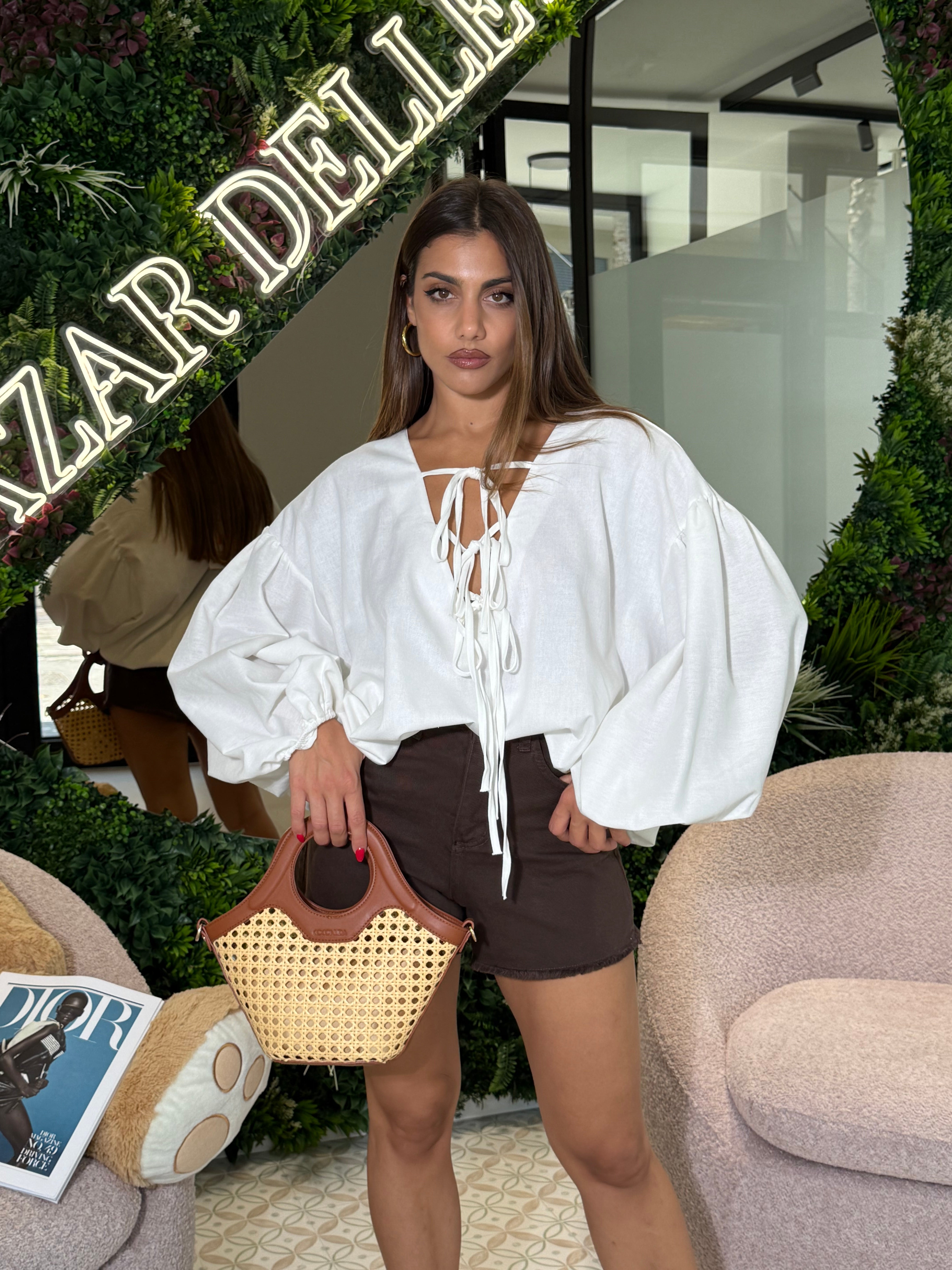 Maxi camicia in lino