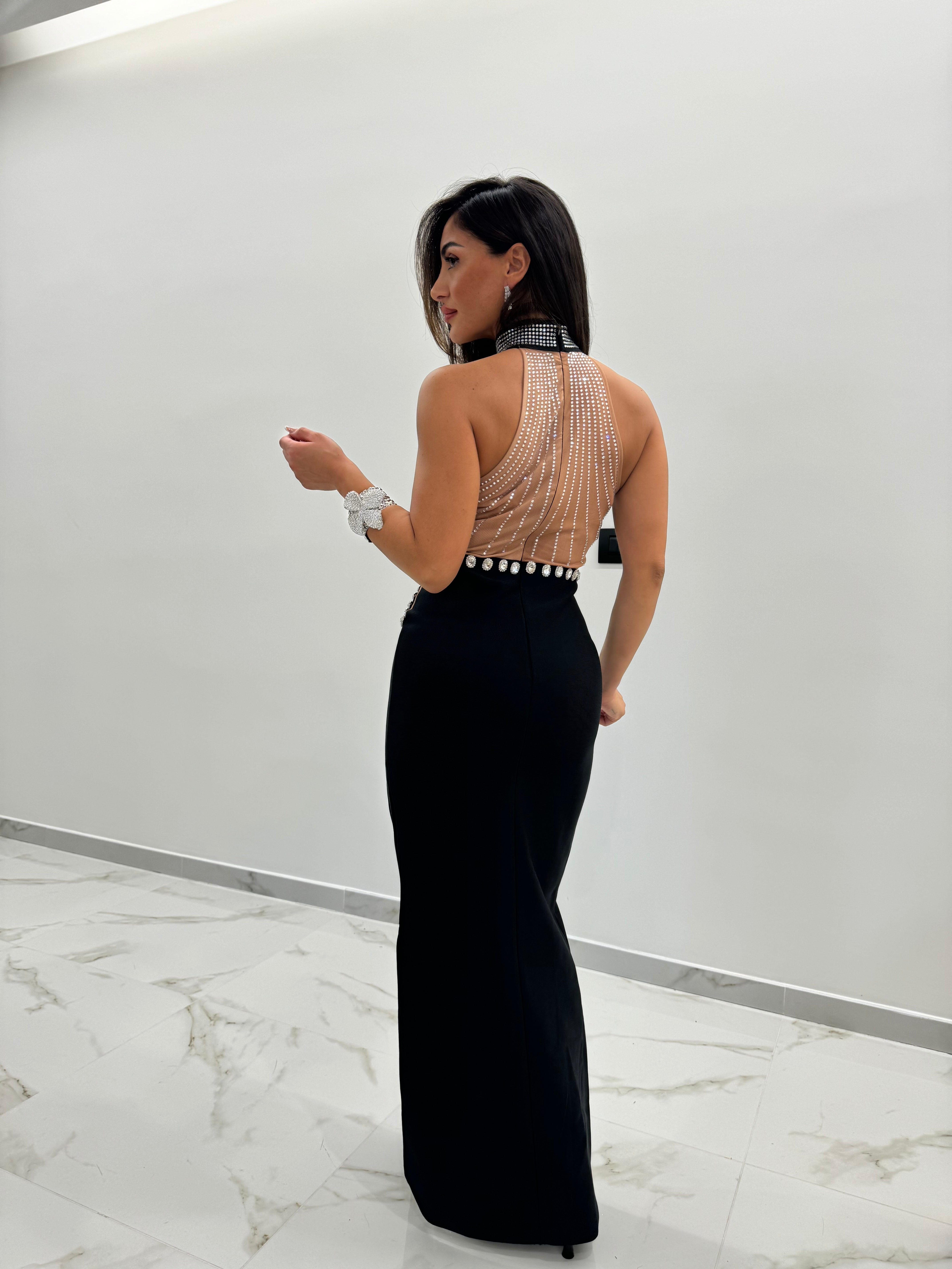 Abito bandage con strass