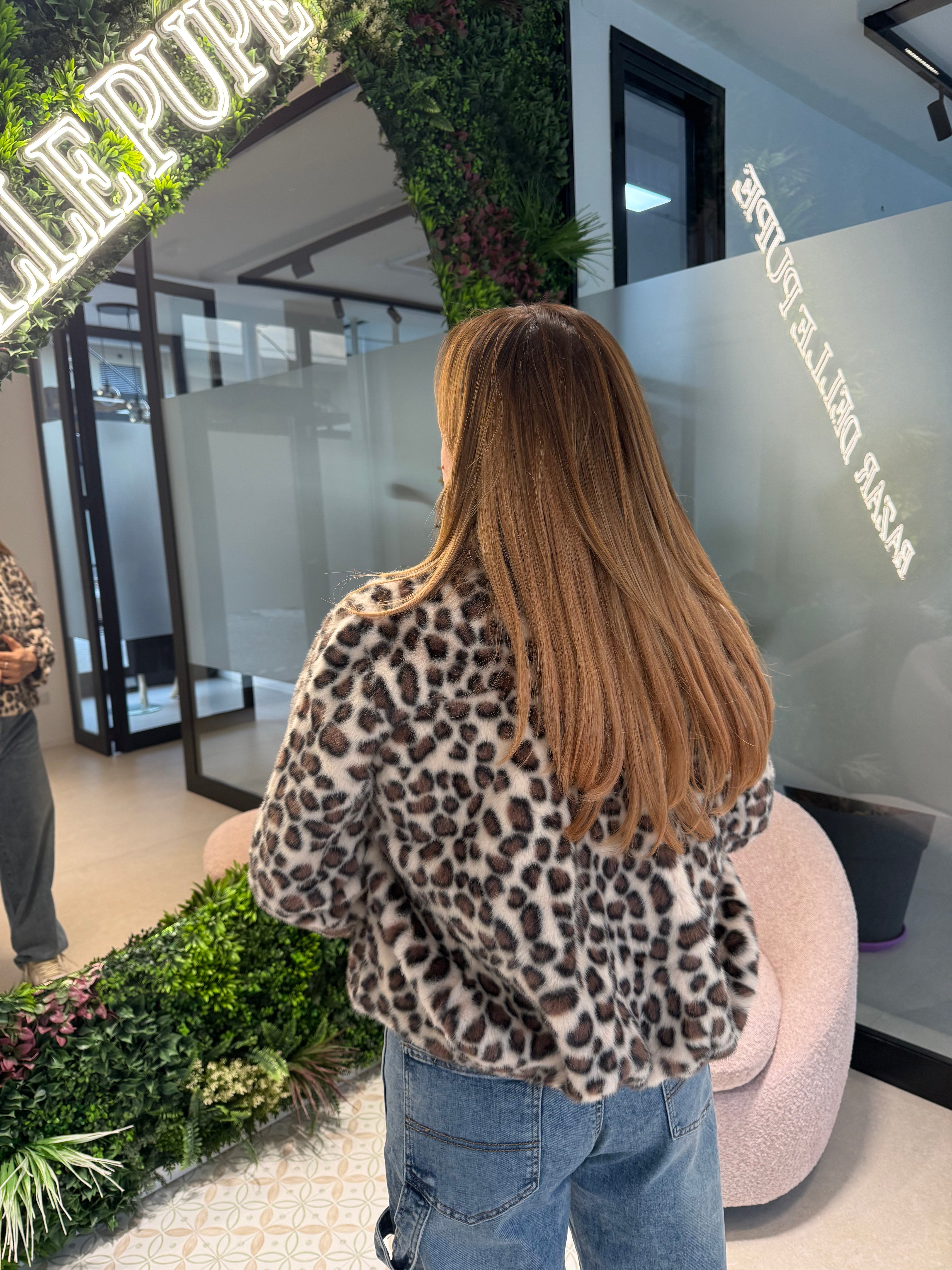 Pelliccia corta animalier