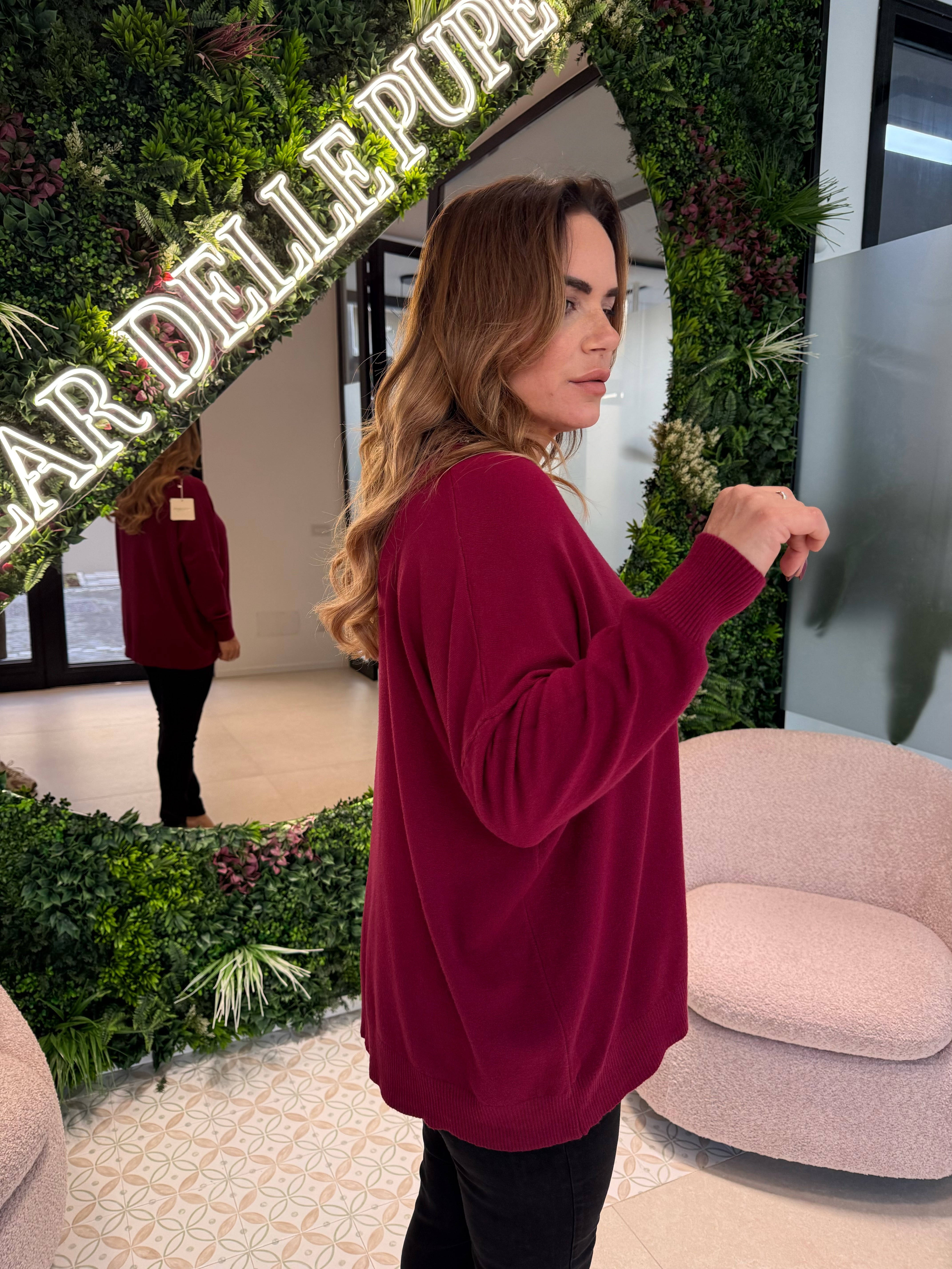 Pull con collana strass