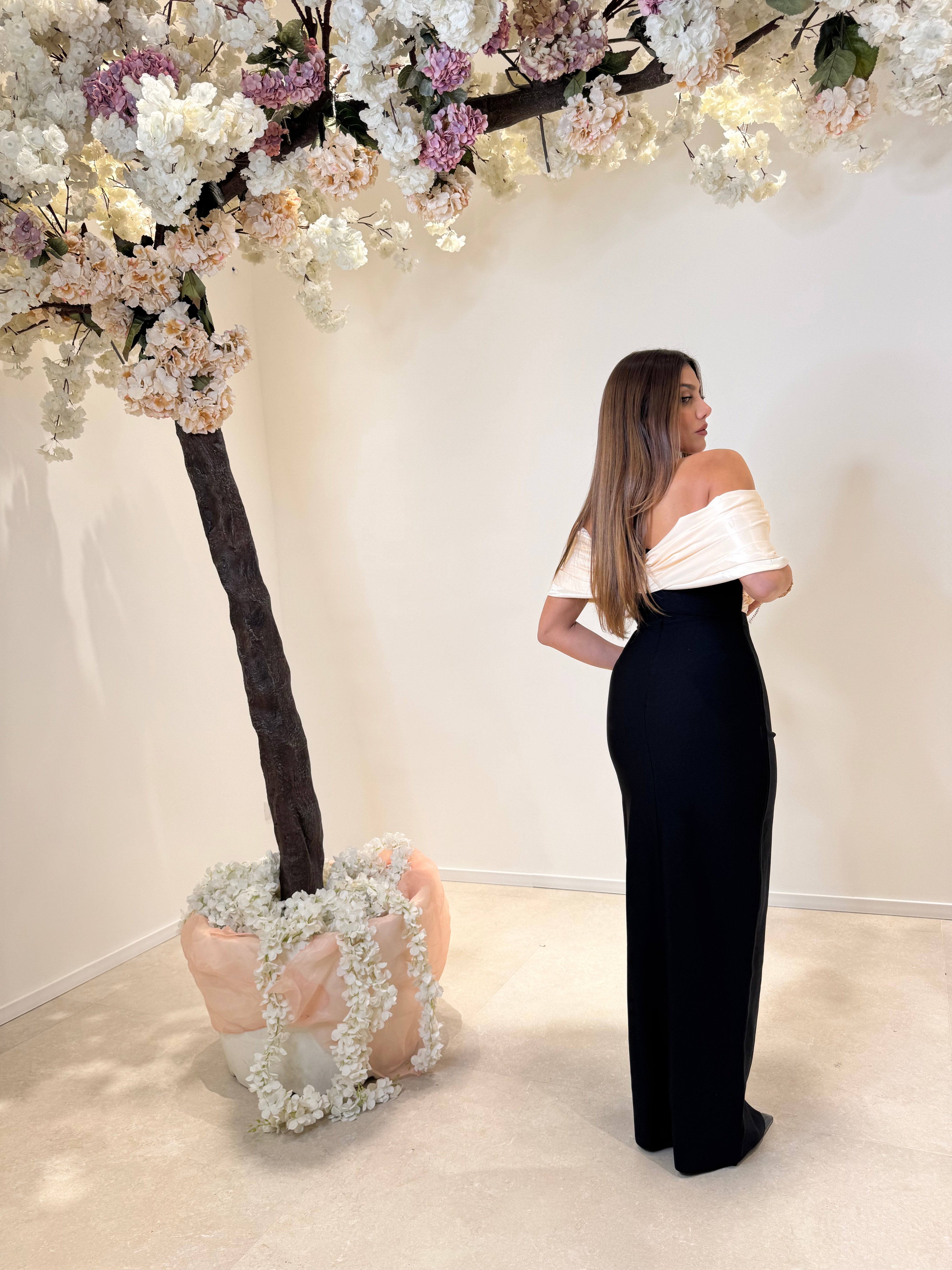 Abito bandage scollo a barca