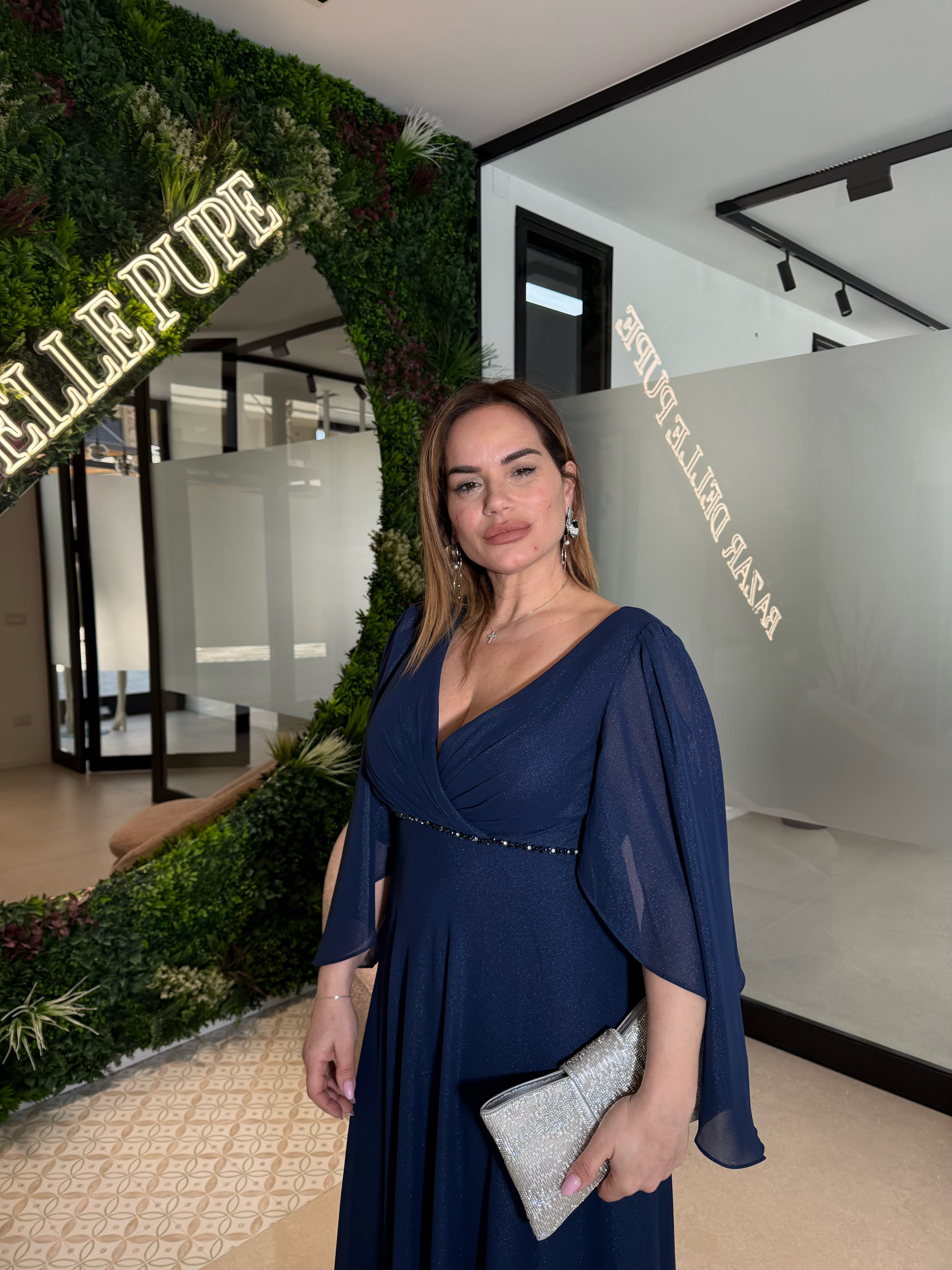 Abito lurex con perline