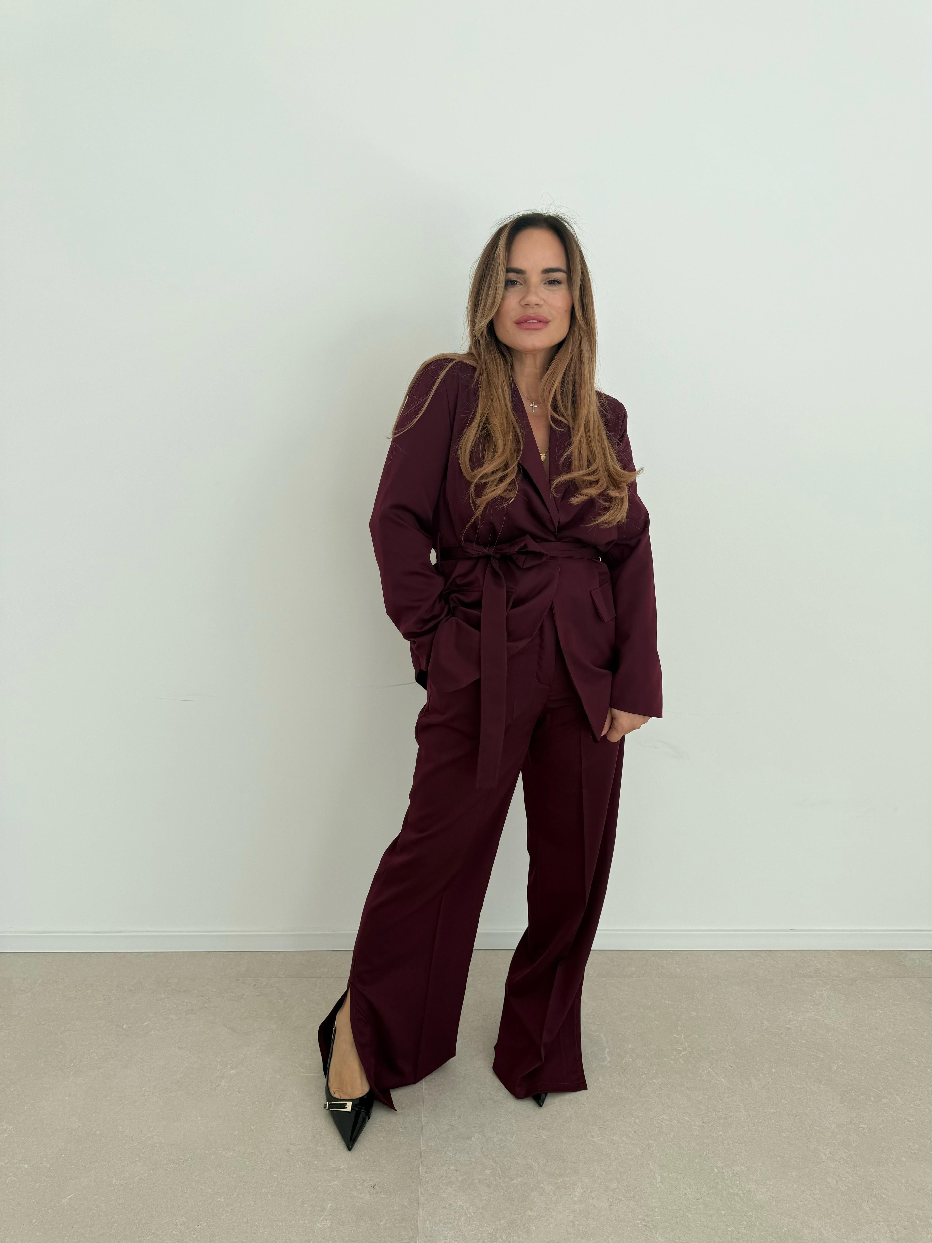 Tailleur con cintura