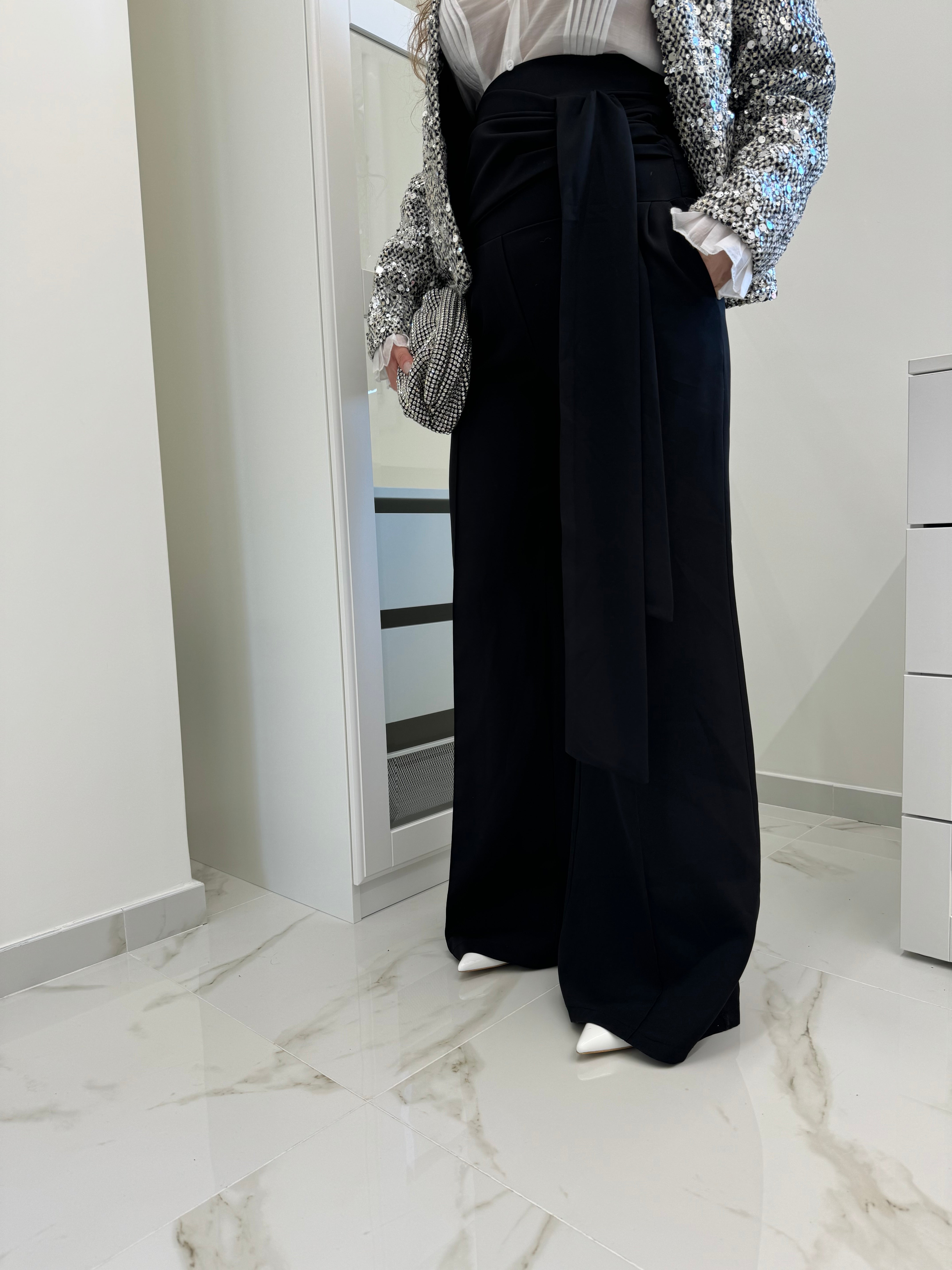 Pantalone fiocco palazzo