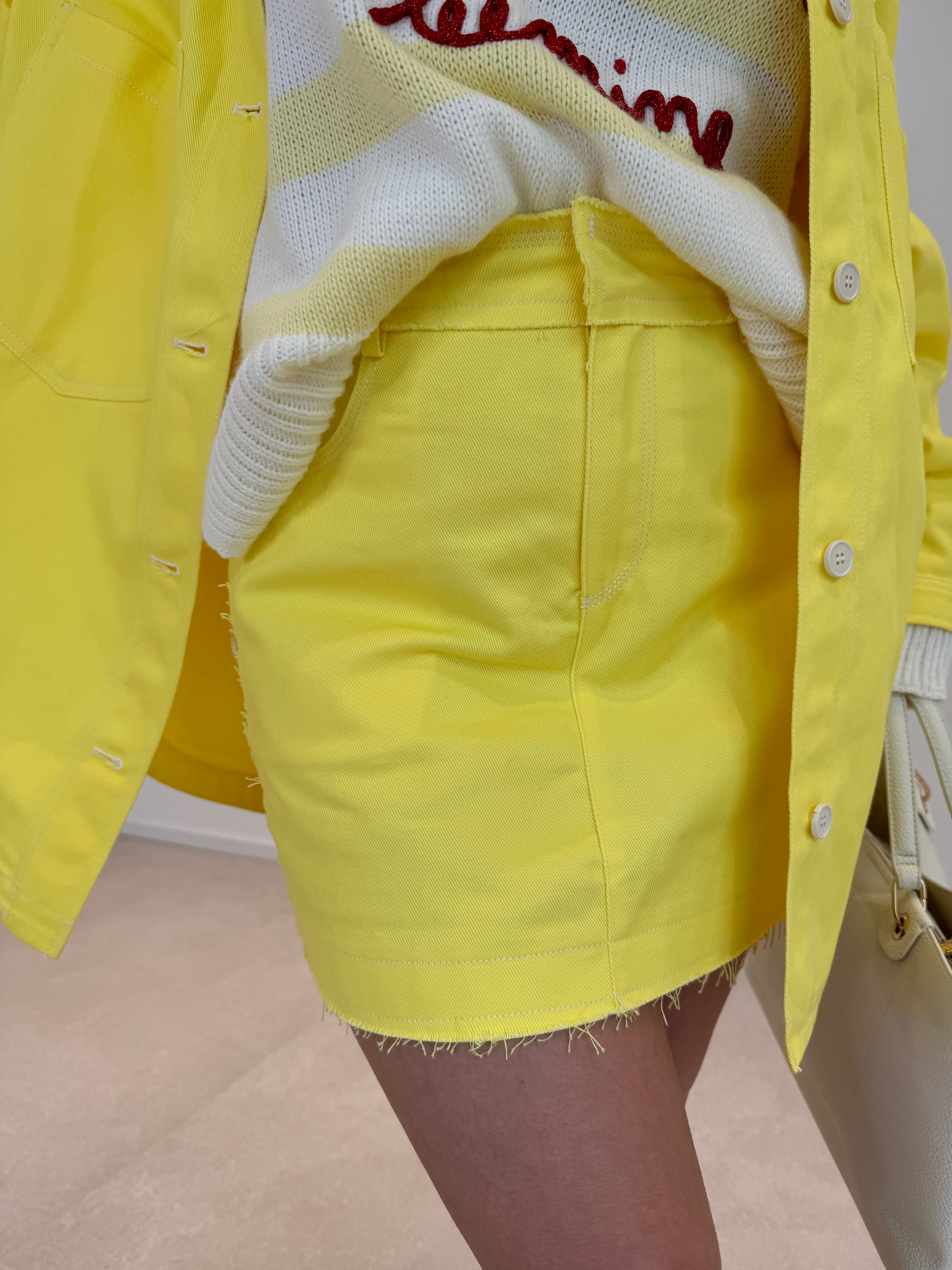 Pantagonna in denim Lumina giallo