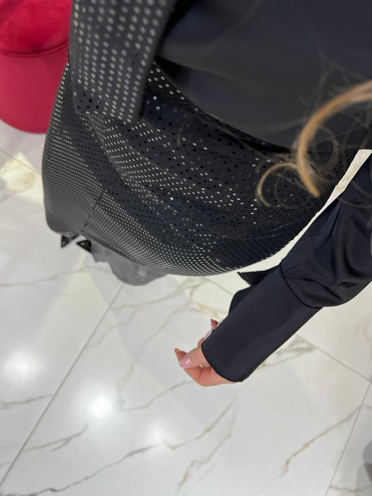 Cordset gonna e camicia strass