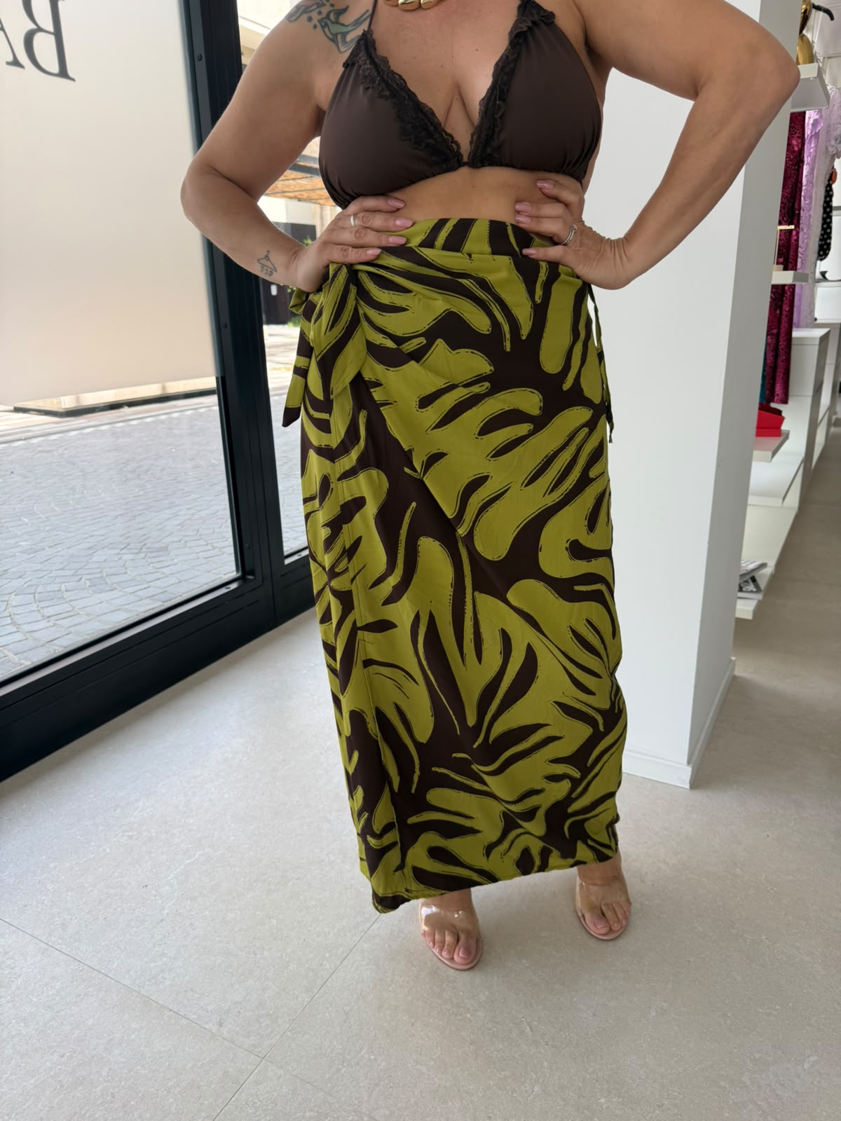 Gonna pareo Safari curvy