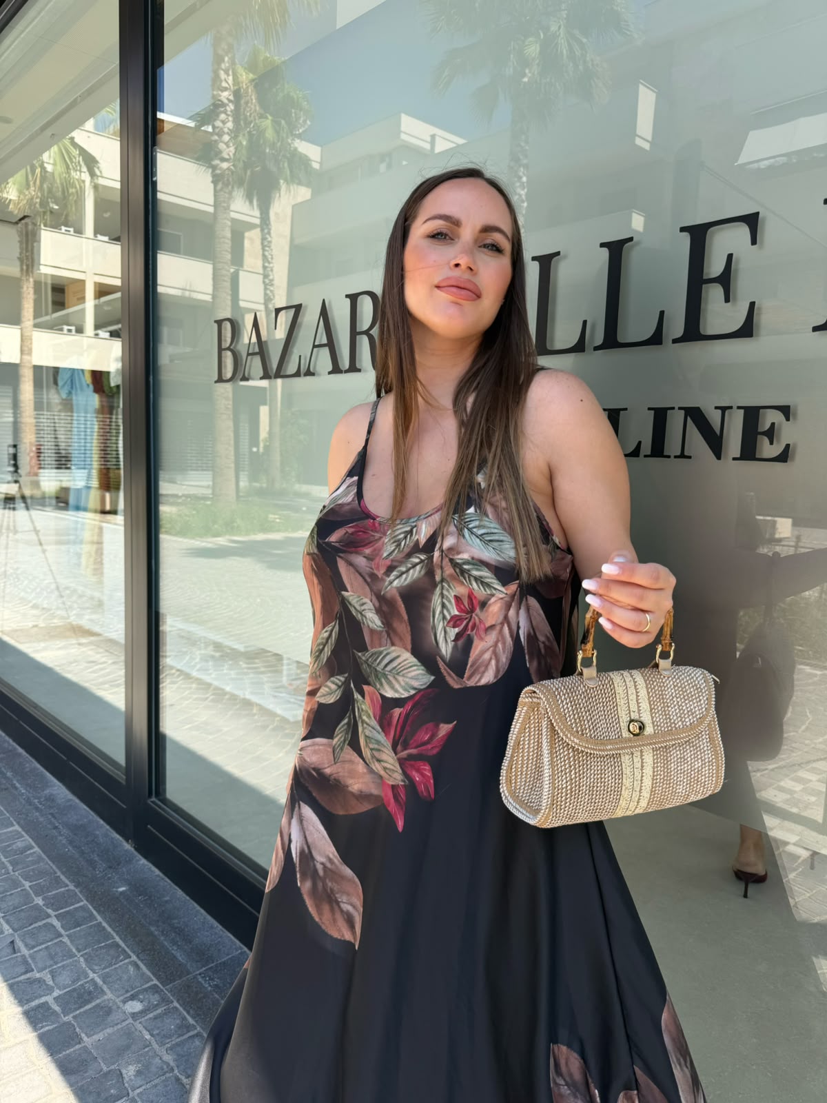 Abito fantasia in raso curvy