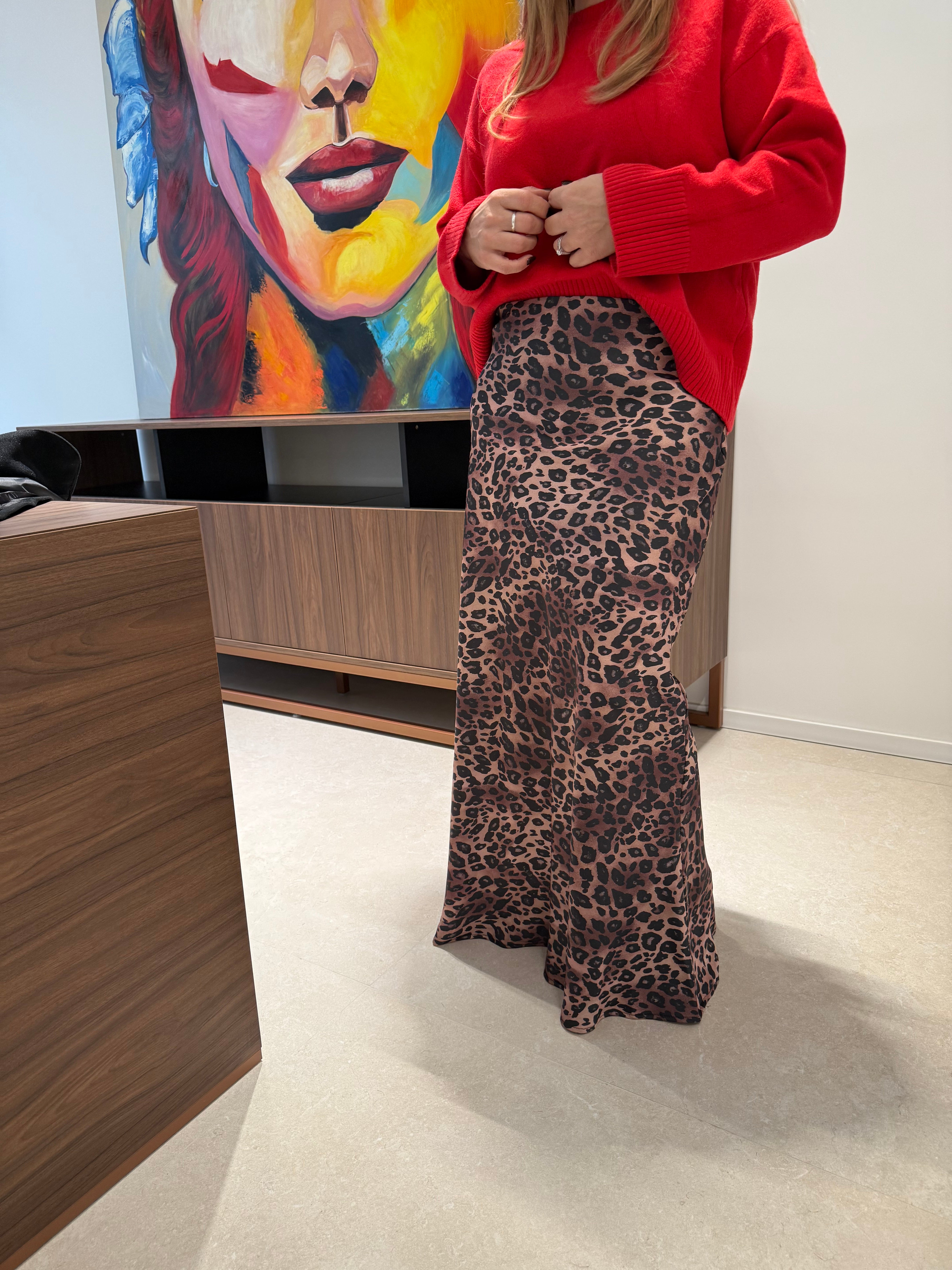 Gonna animalier curvy