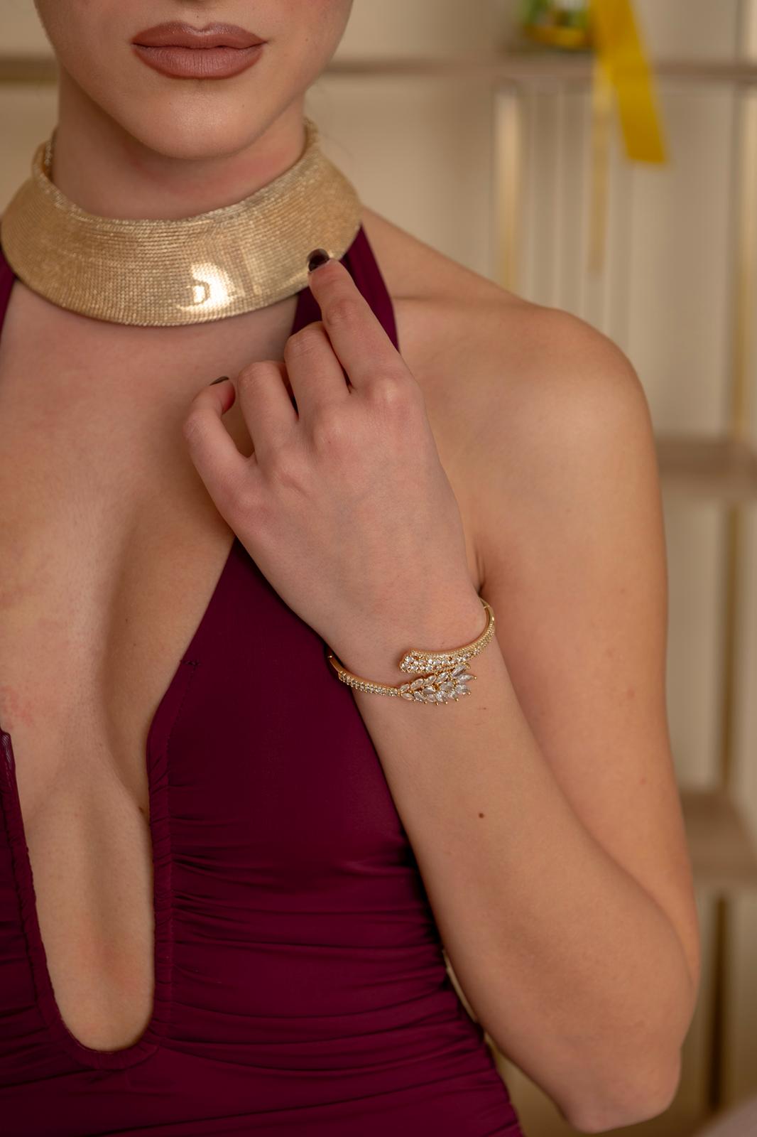 Bracciale rigido foglia