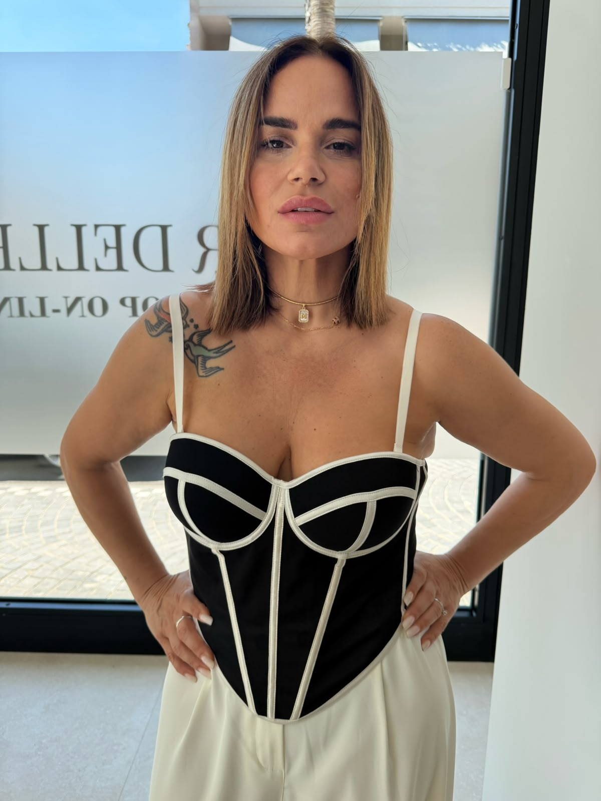 Corpetto bicolore curvy