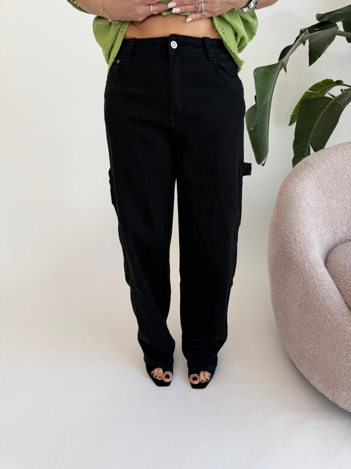 Jeans ballon nero curvy