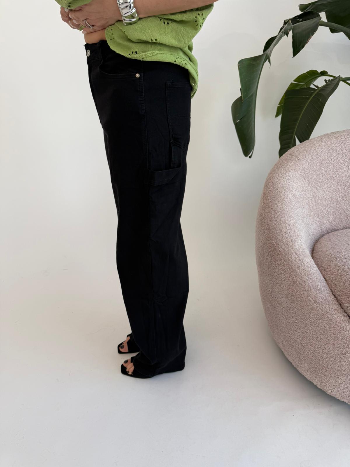 Jeans ballon nero curvy