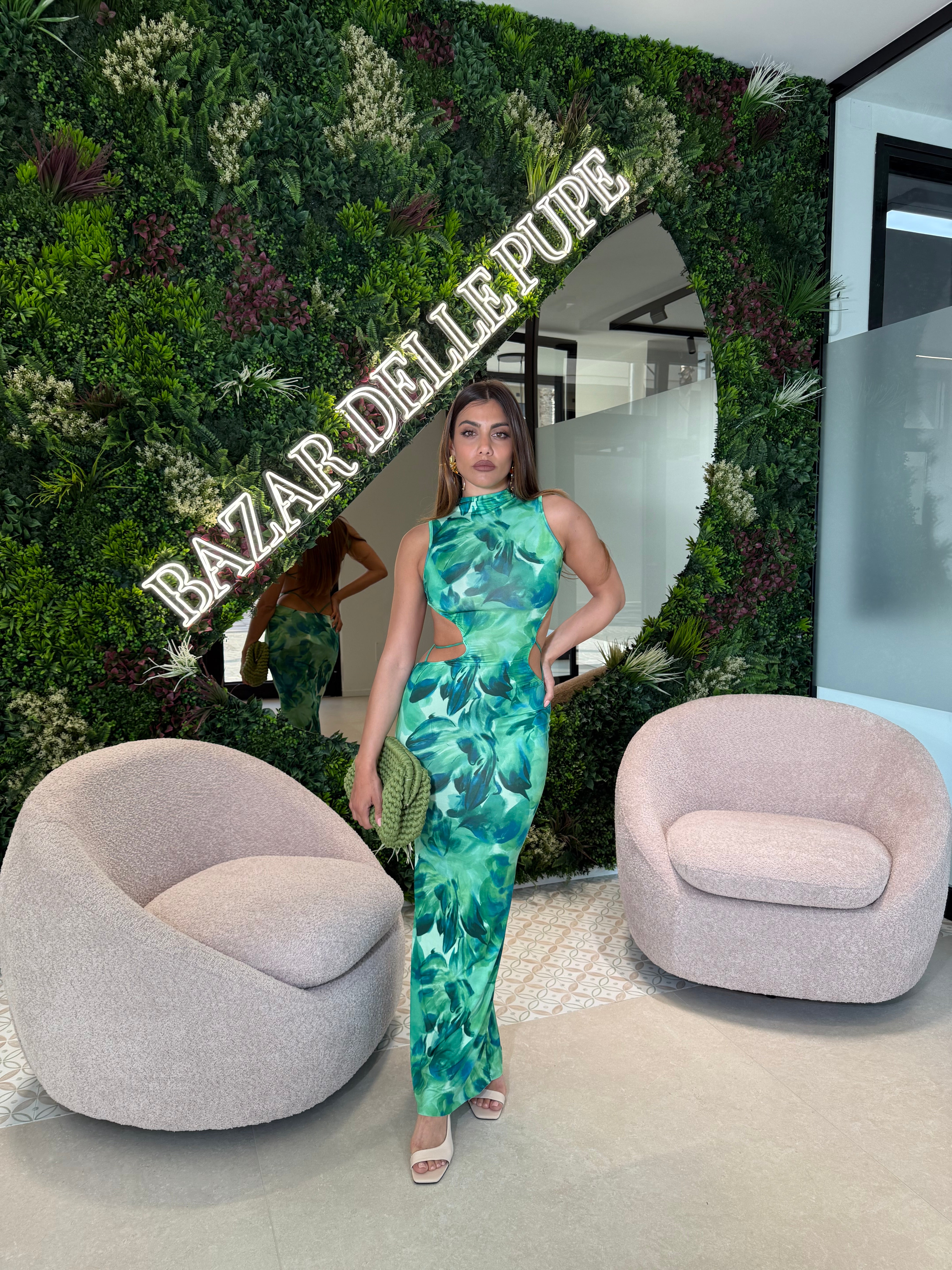 Abito floreale in lycra