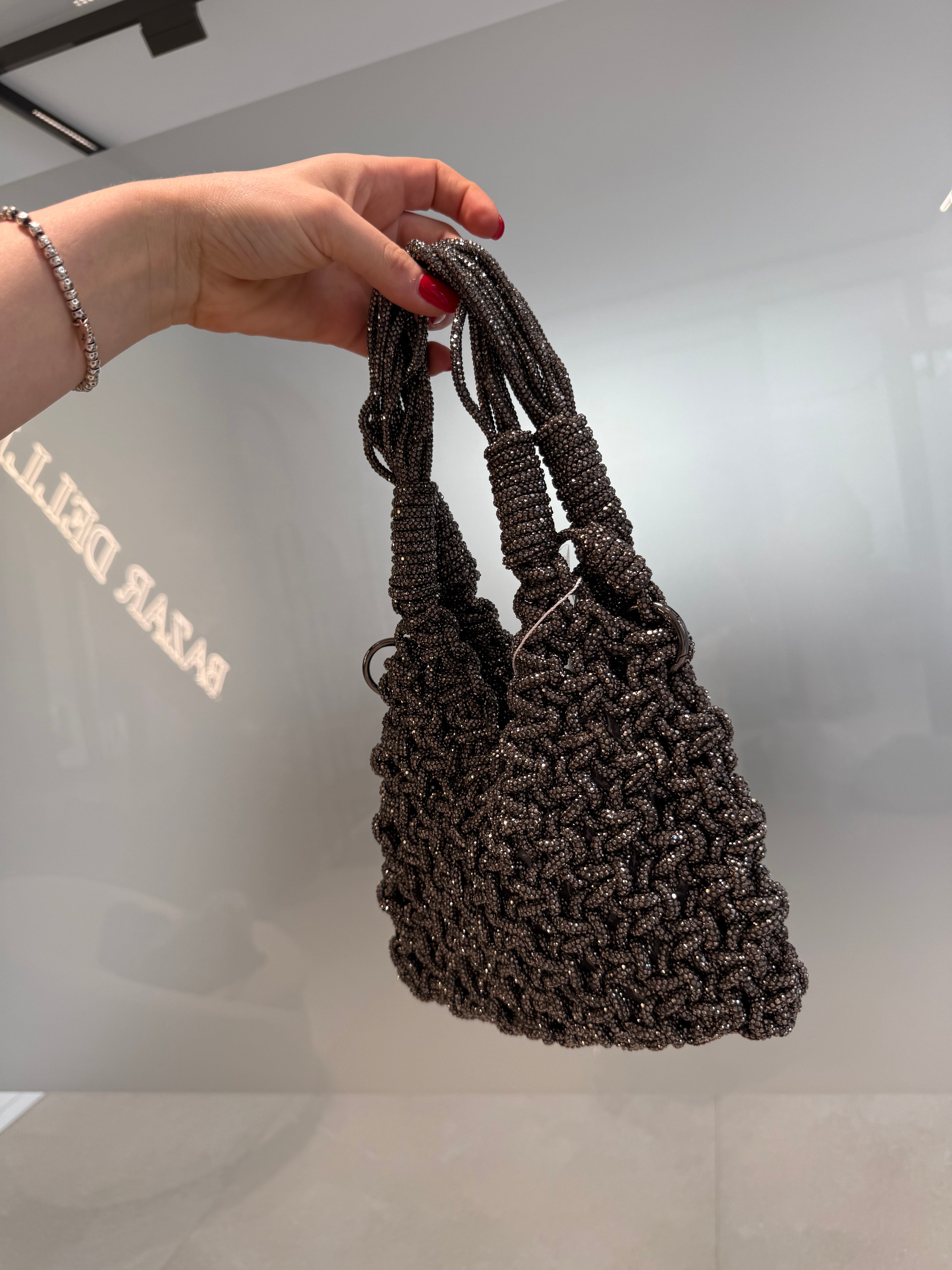 Borsa crochet lurex