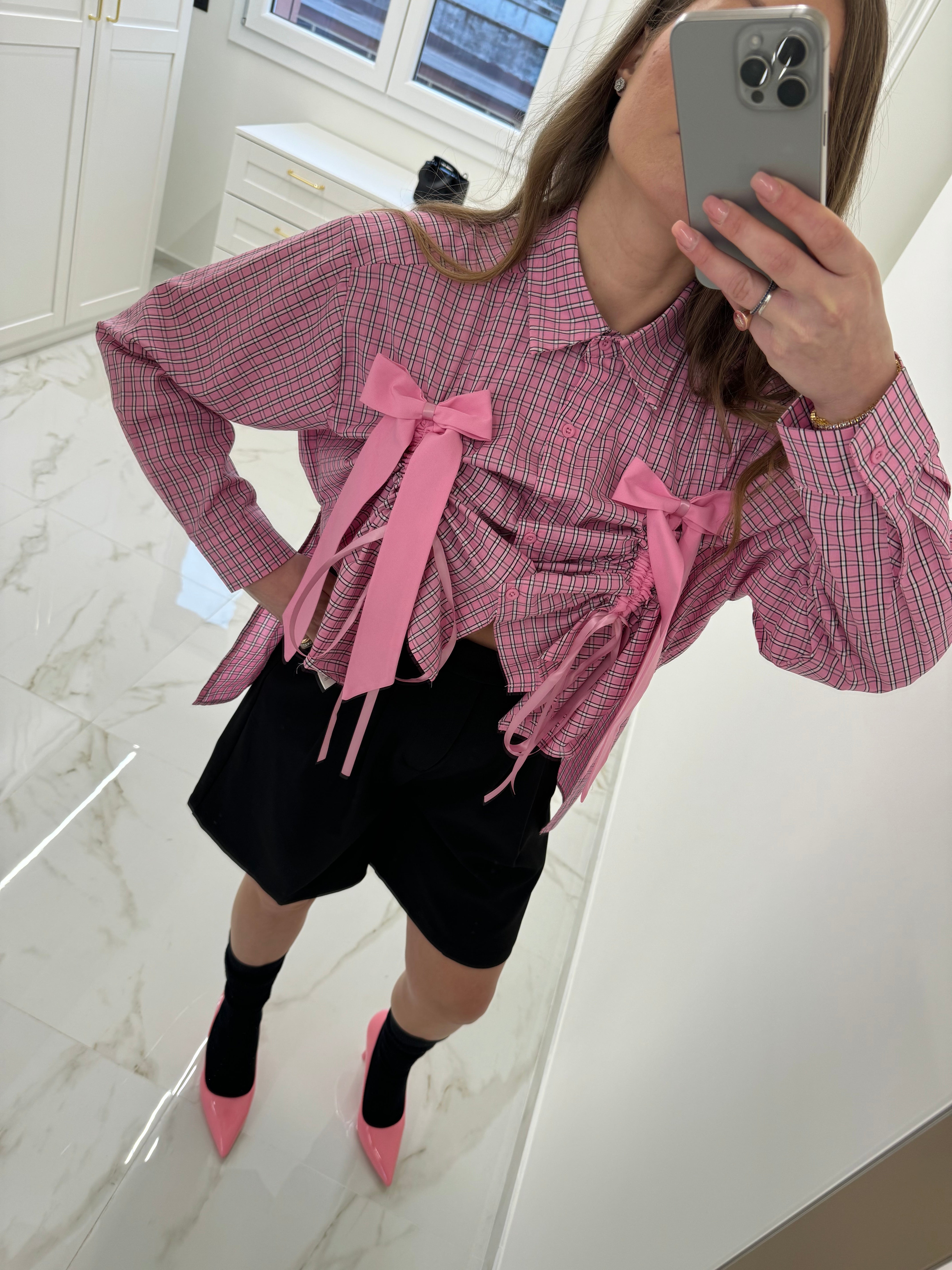 Camicia fiocchi rosa