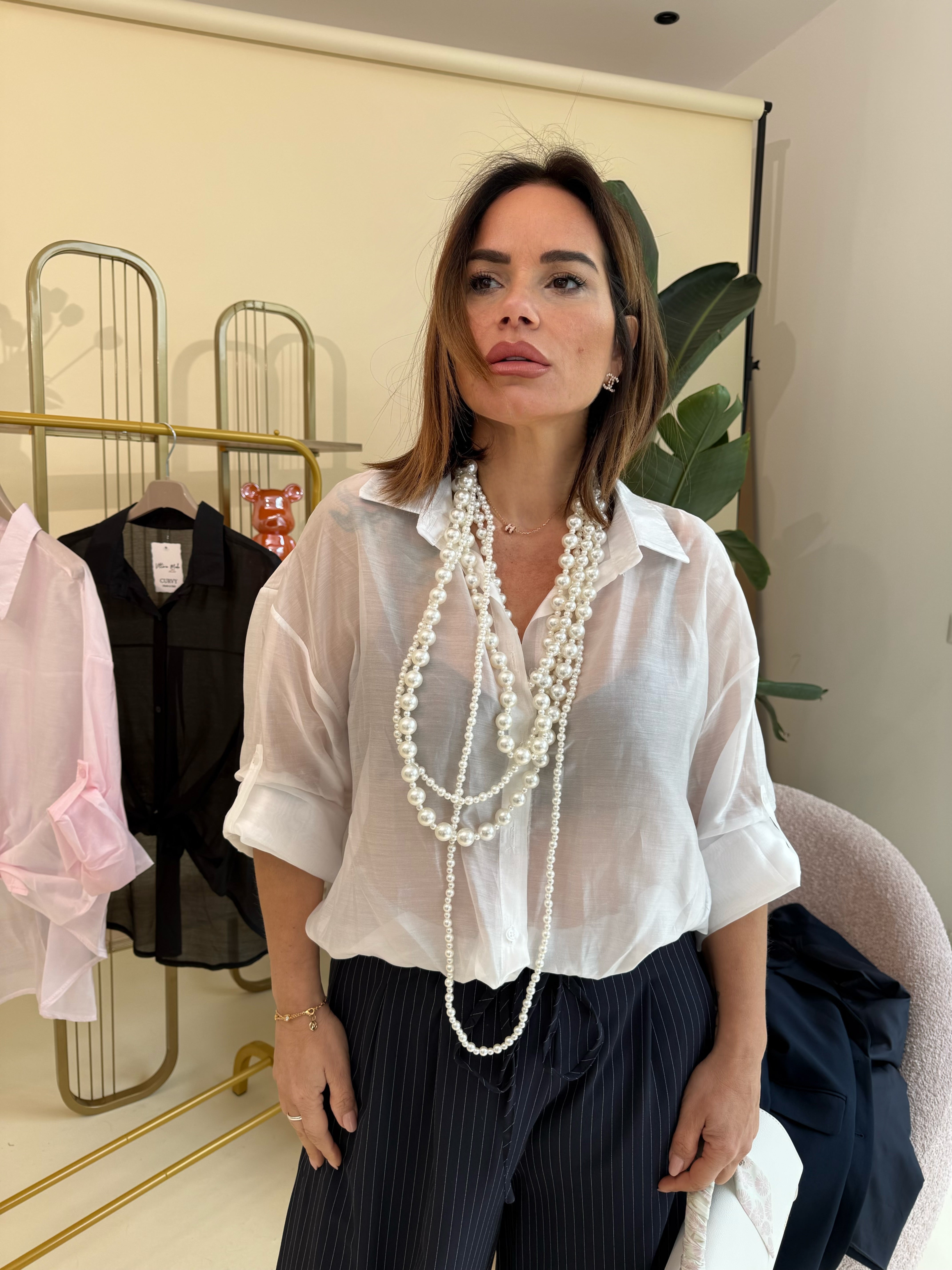 Camicia velata curvy