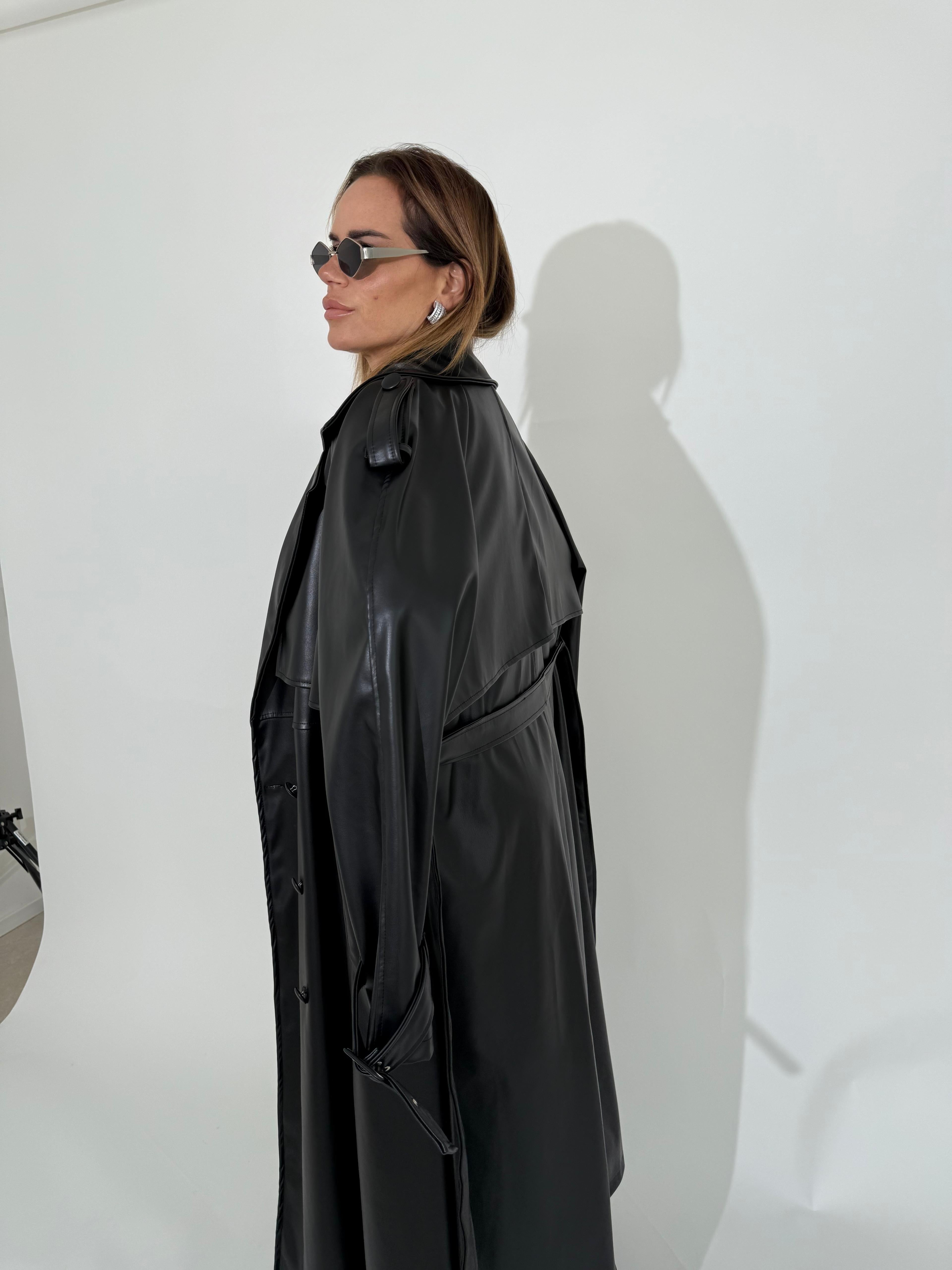 Trench ecopelle curvy
