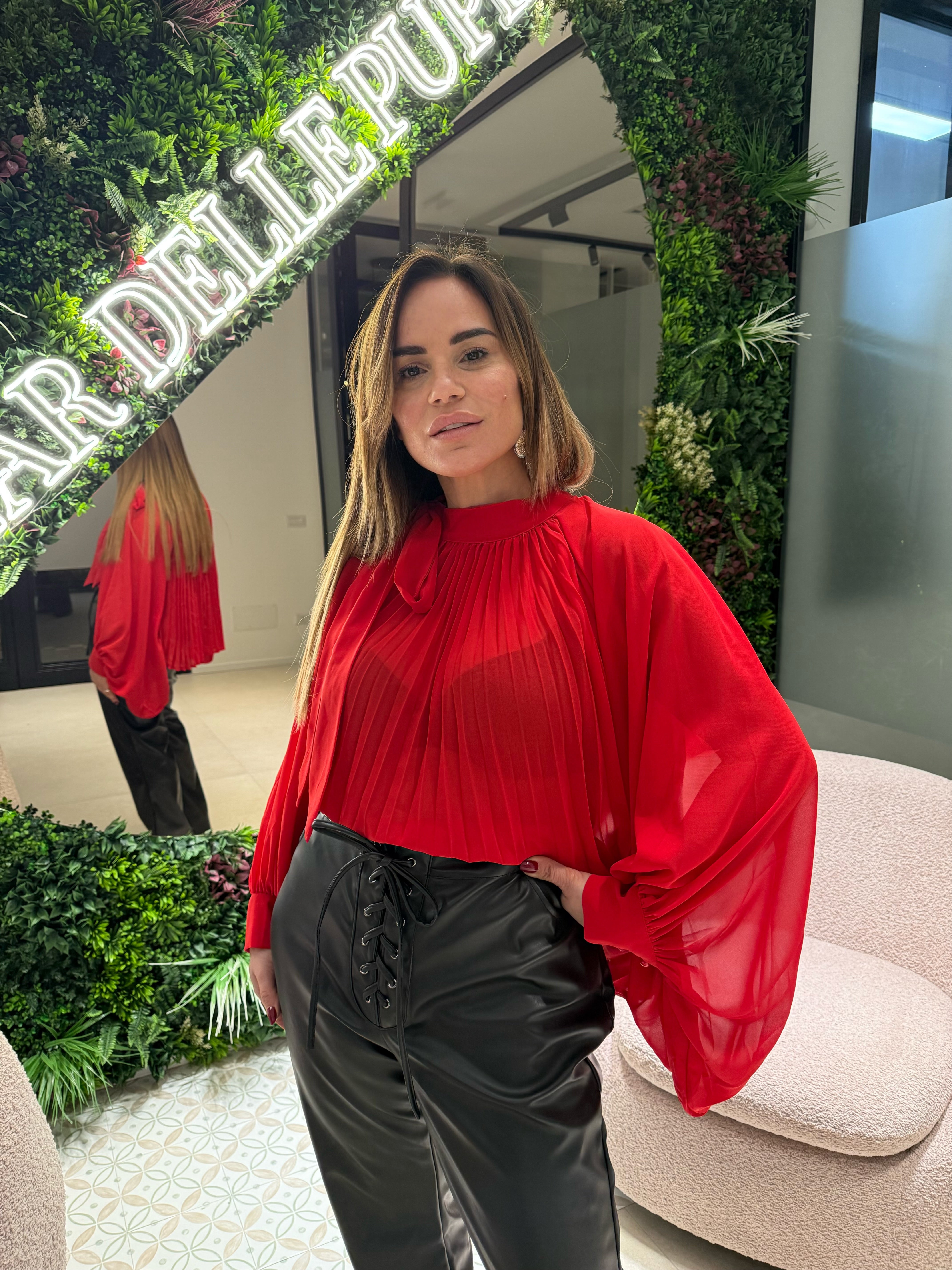 Camicia velata plissé