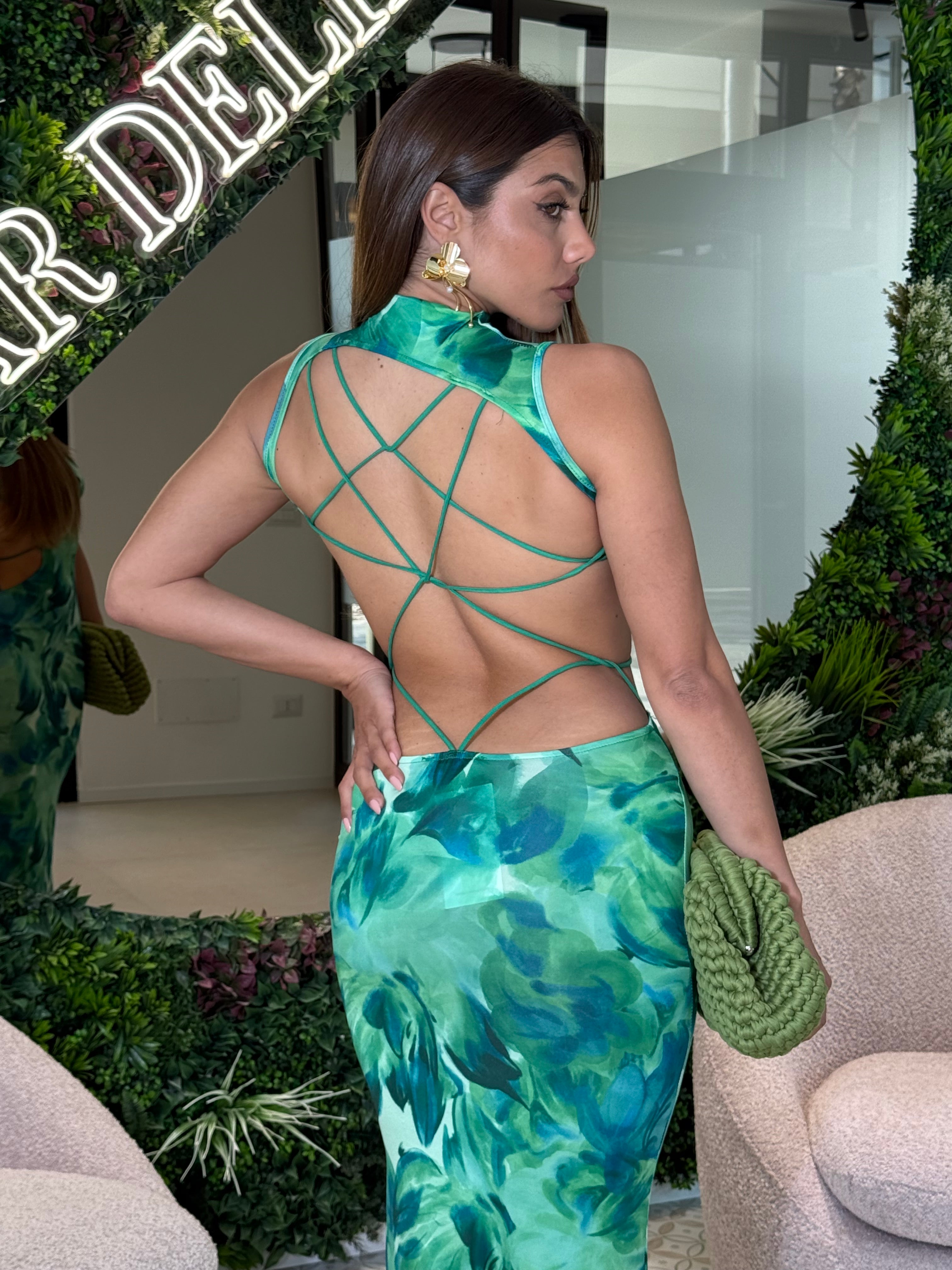 Abito floreale in lycra