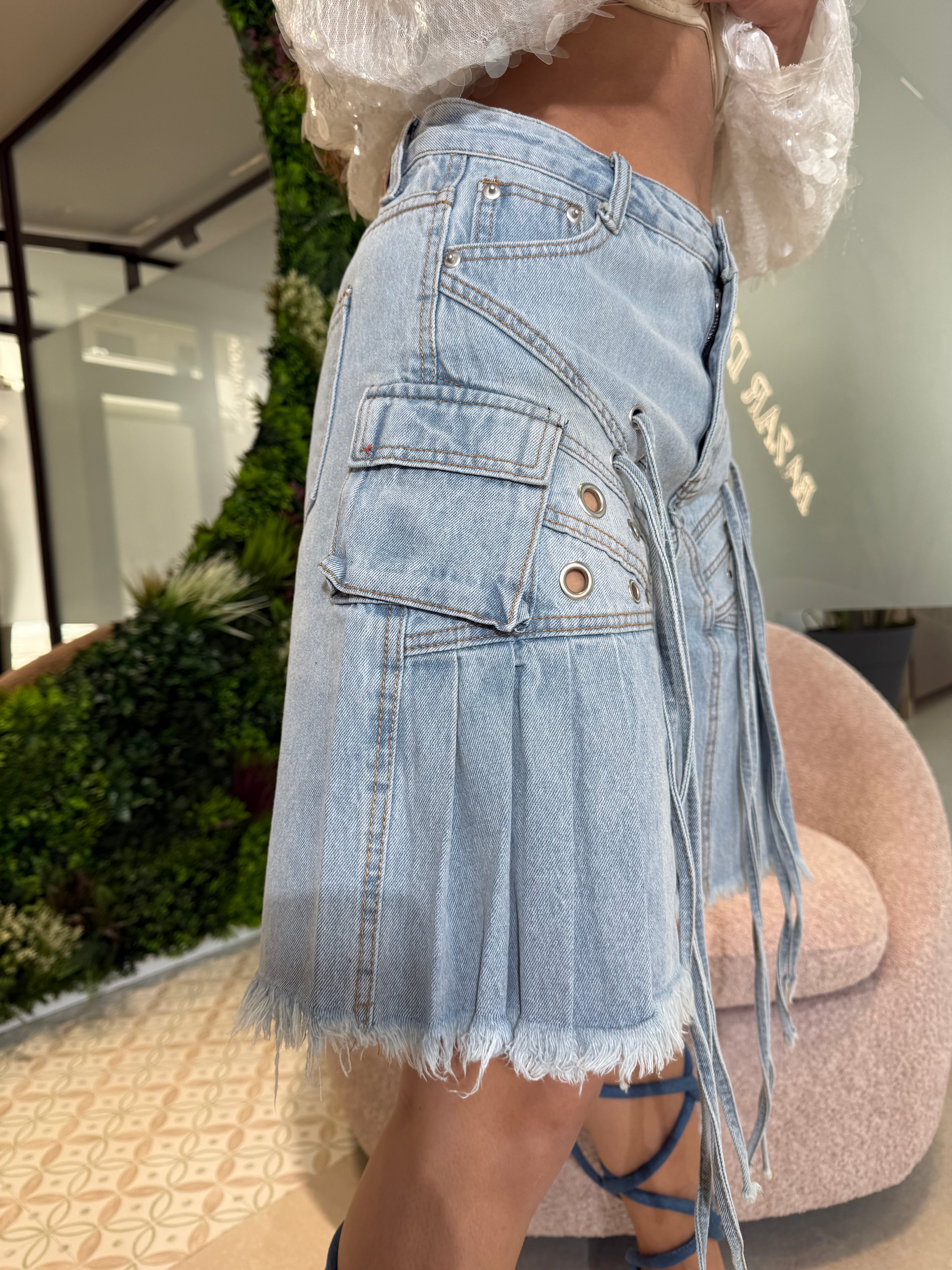 Bermuda cargo sfrangiato