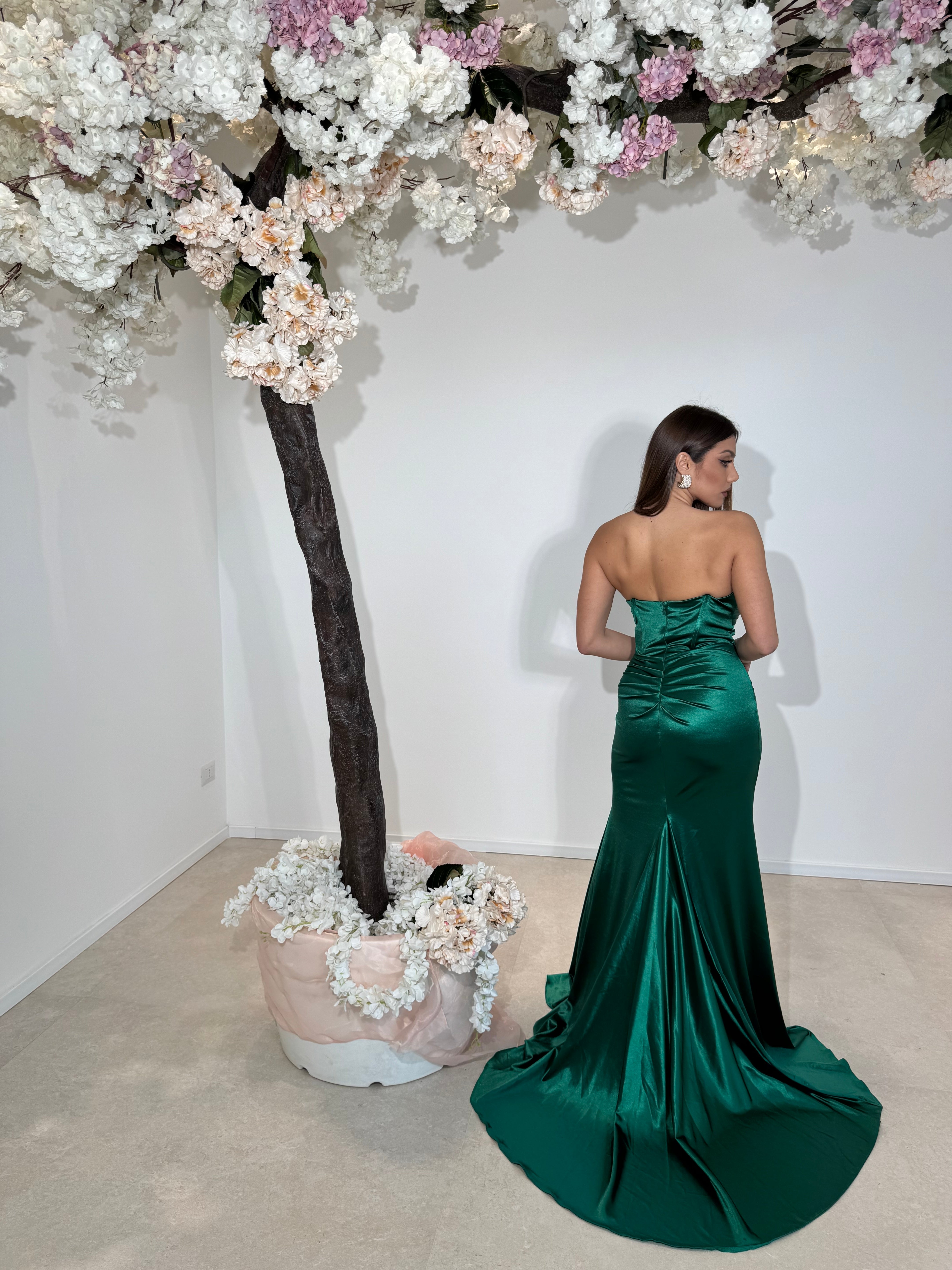 Abito sirena verde smeraldo