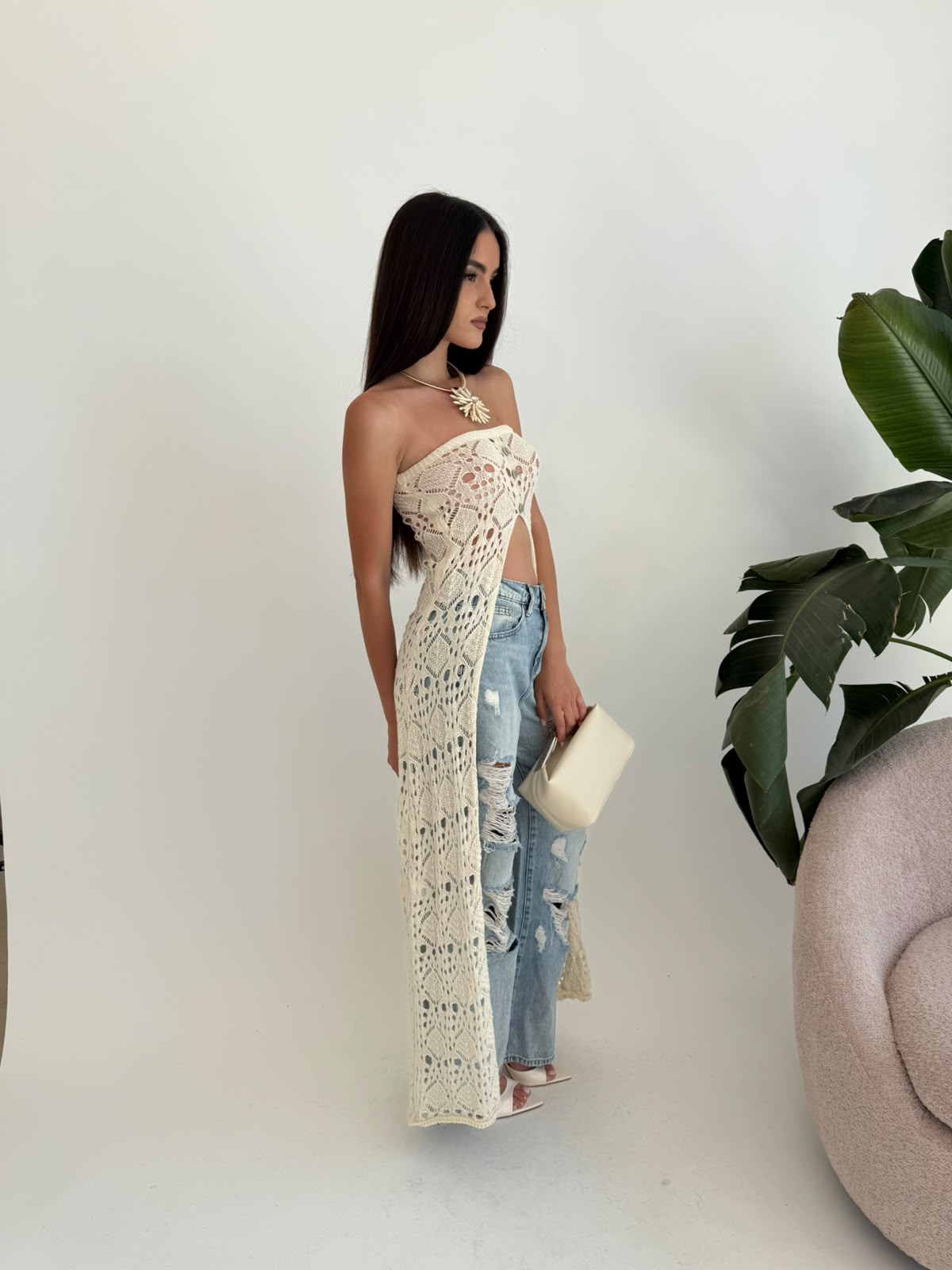 Top lungo crochet