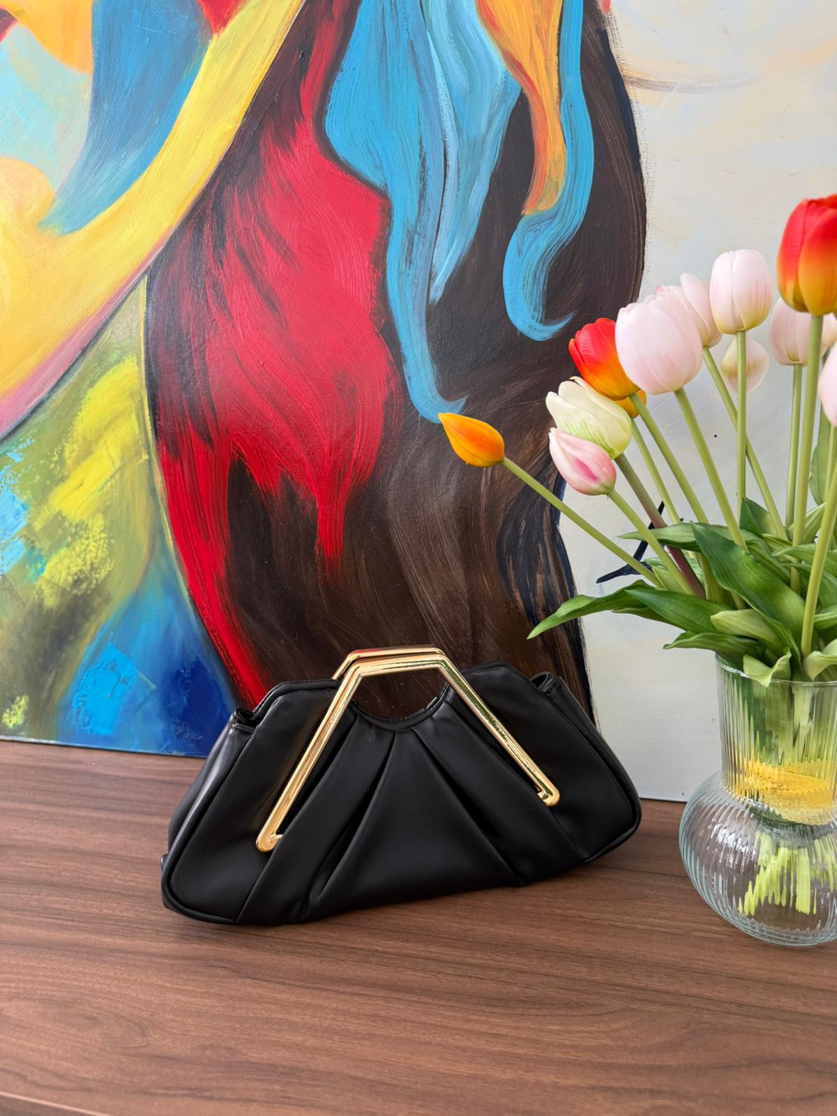 Borsa manico gold