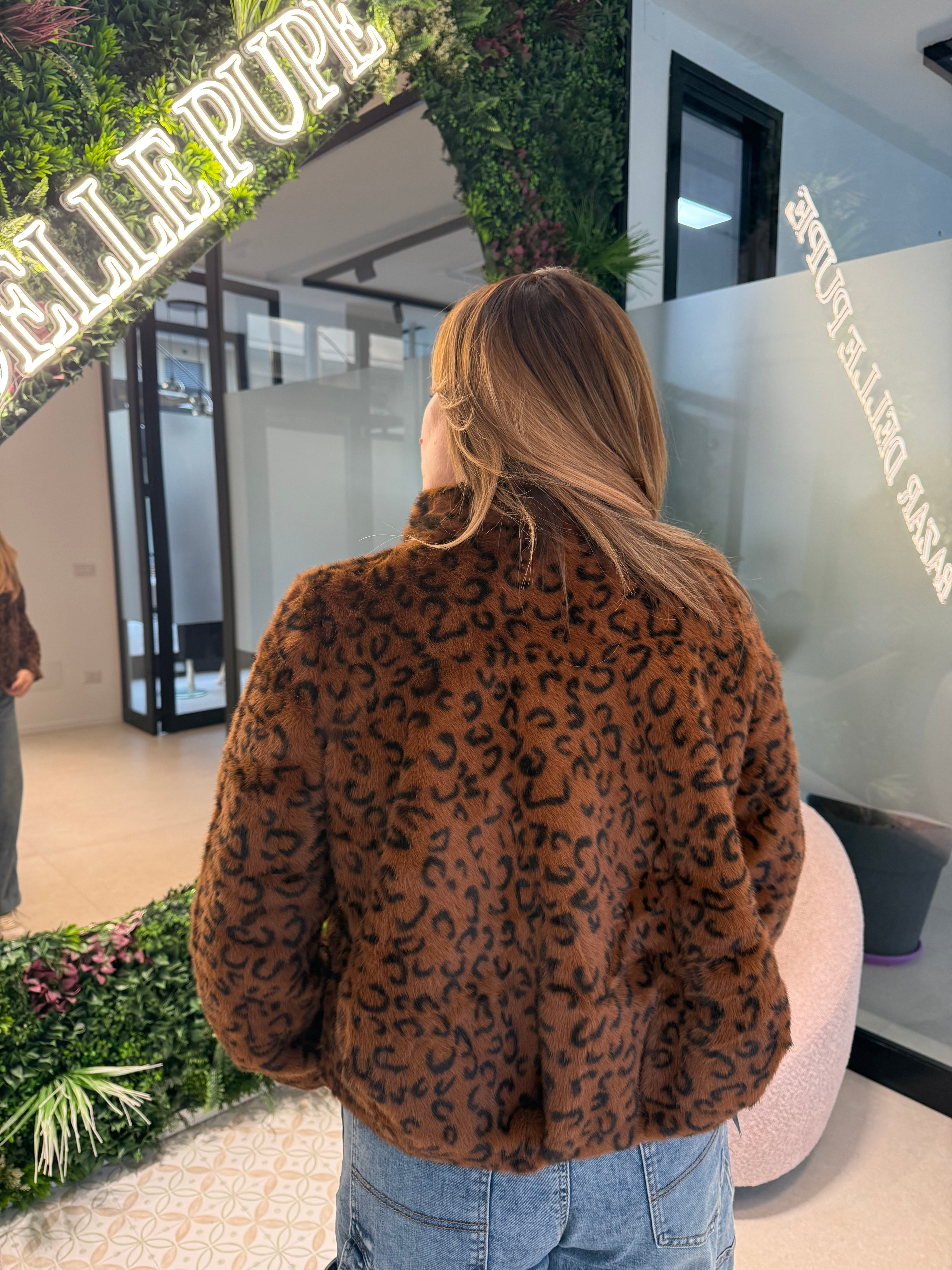 Pelliccia corta animalier