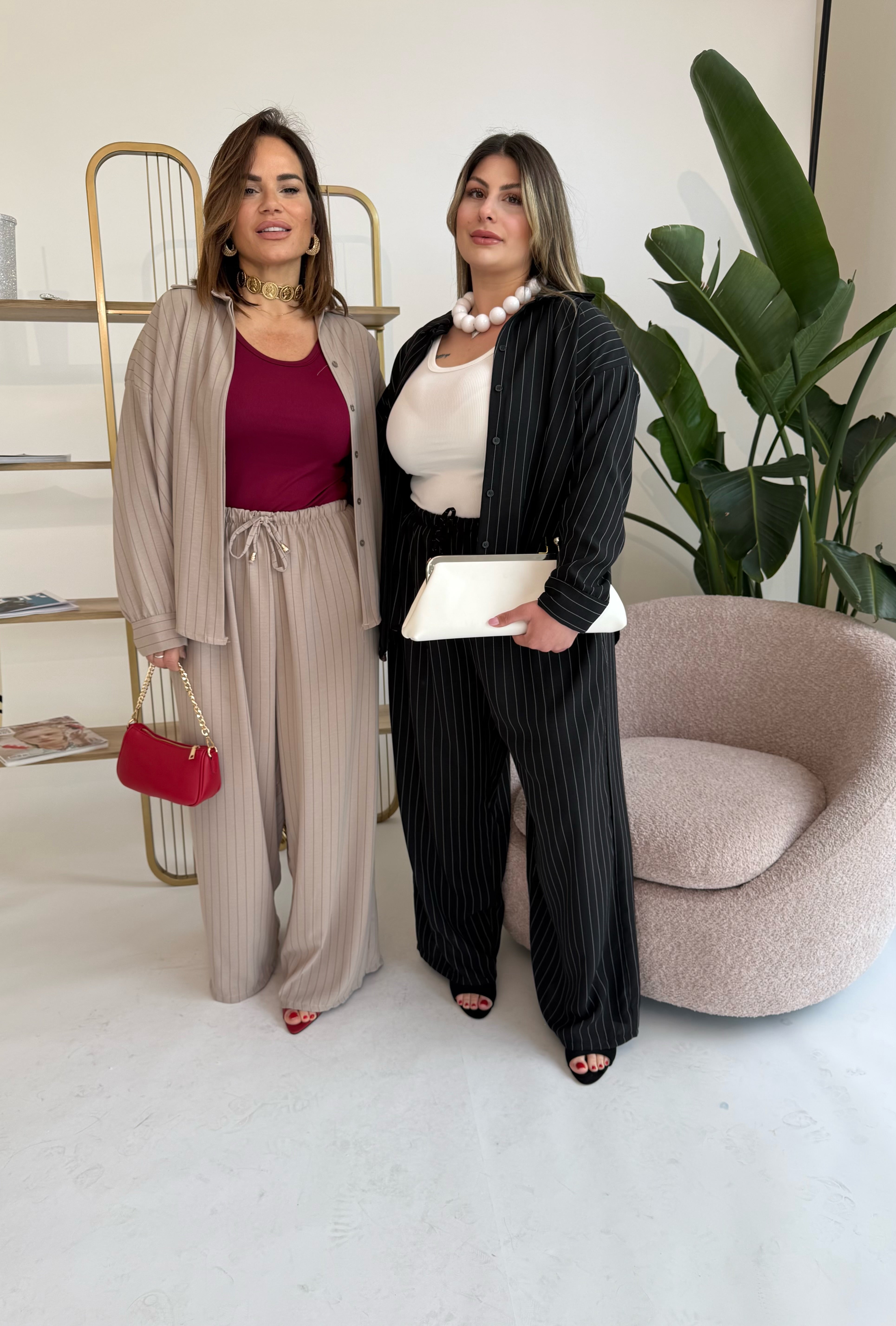 Cordset gessato curvy