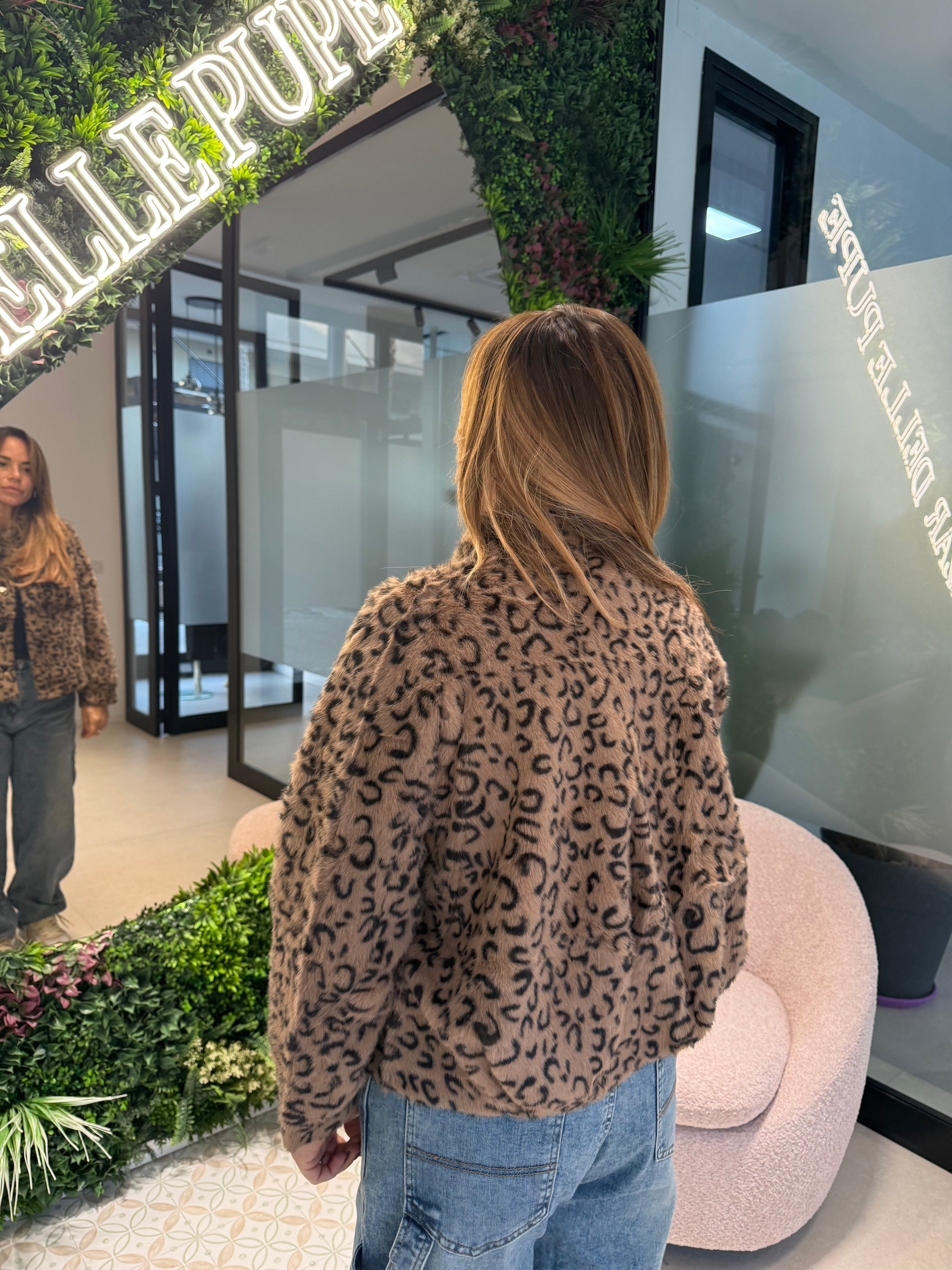 Pelliccia corta animalier