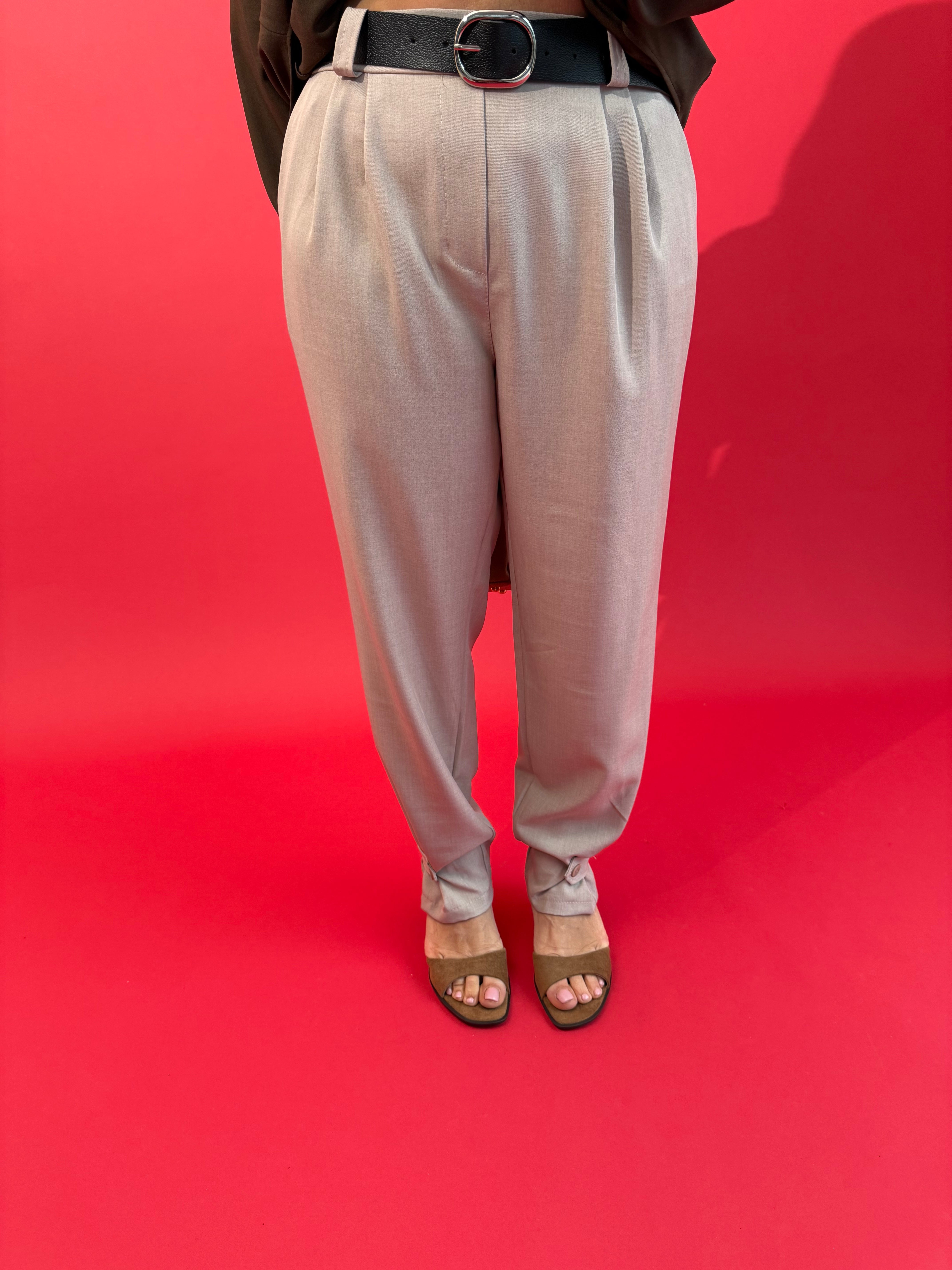 Pantalone classico con elastico curvy