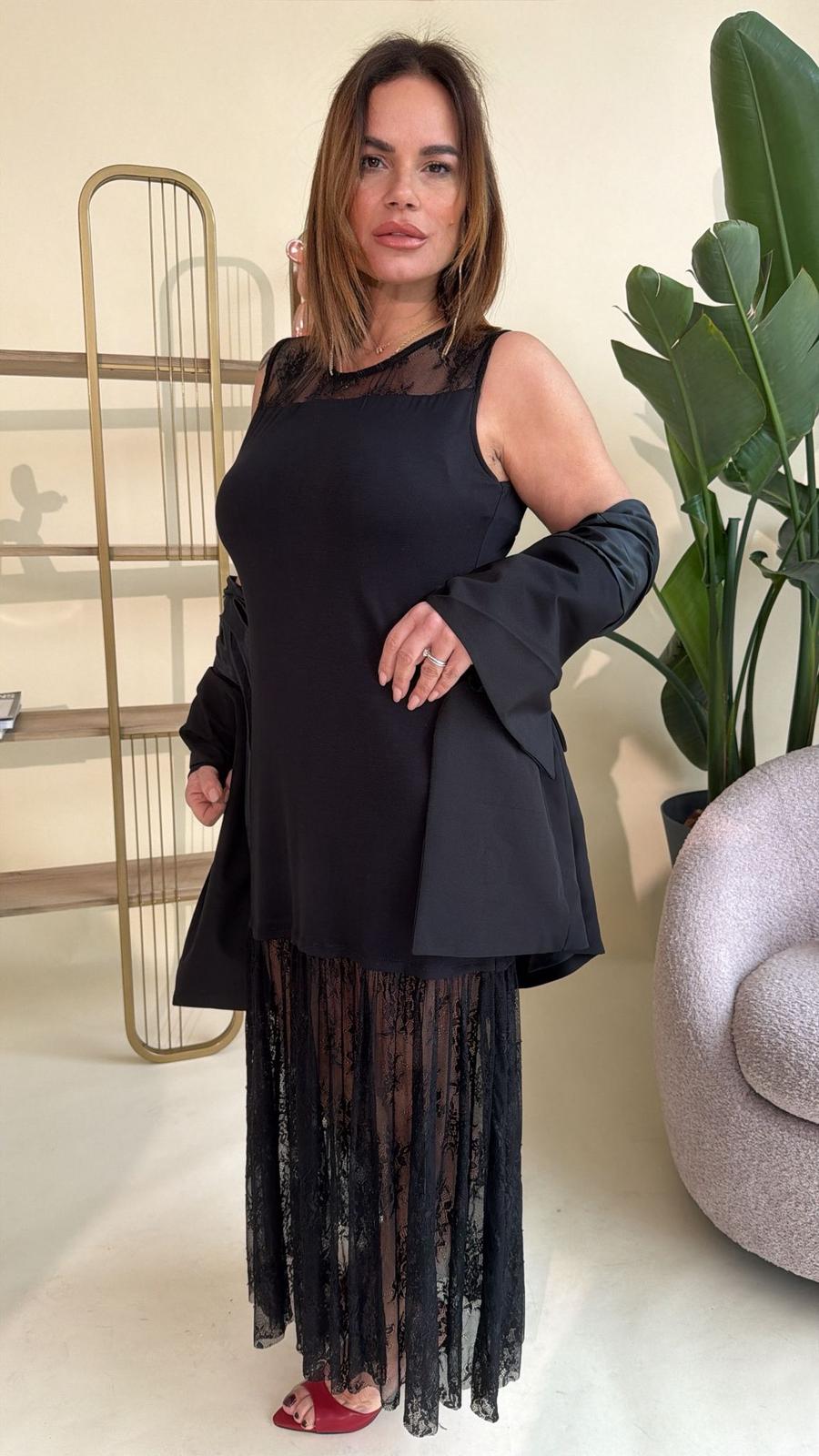 Abito Lory con merletto curvy