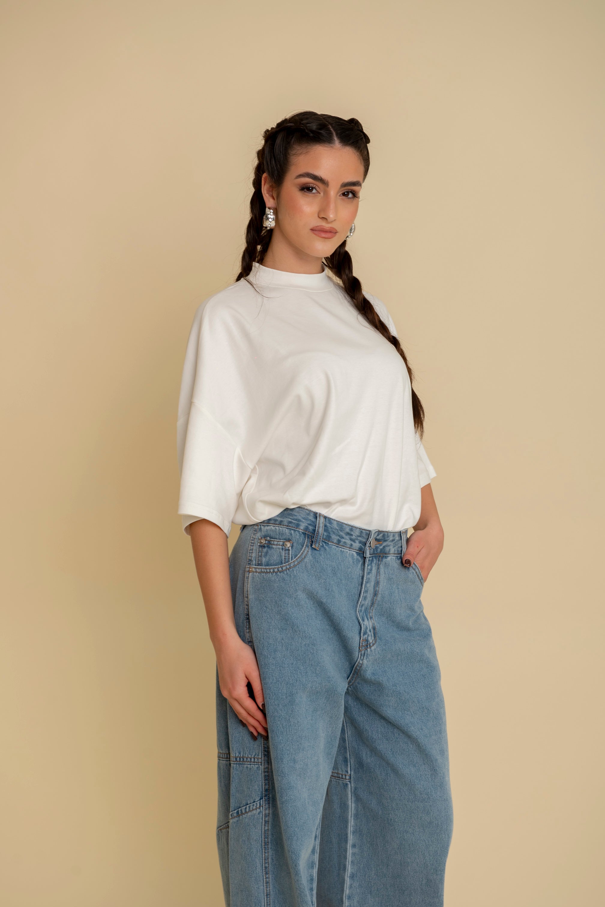 T-shirt basic mezzo collo