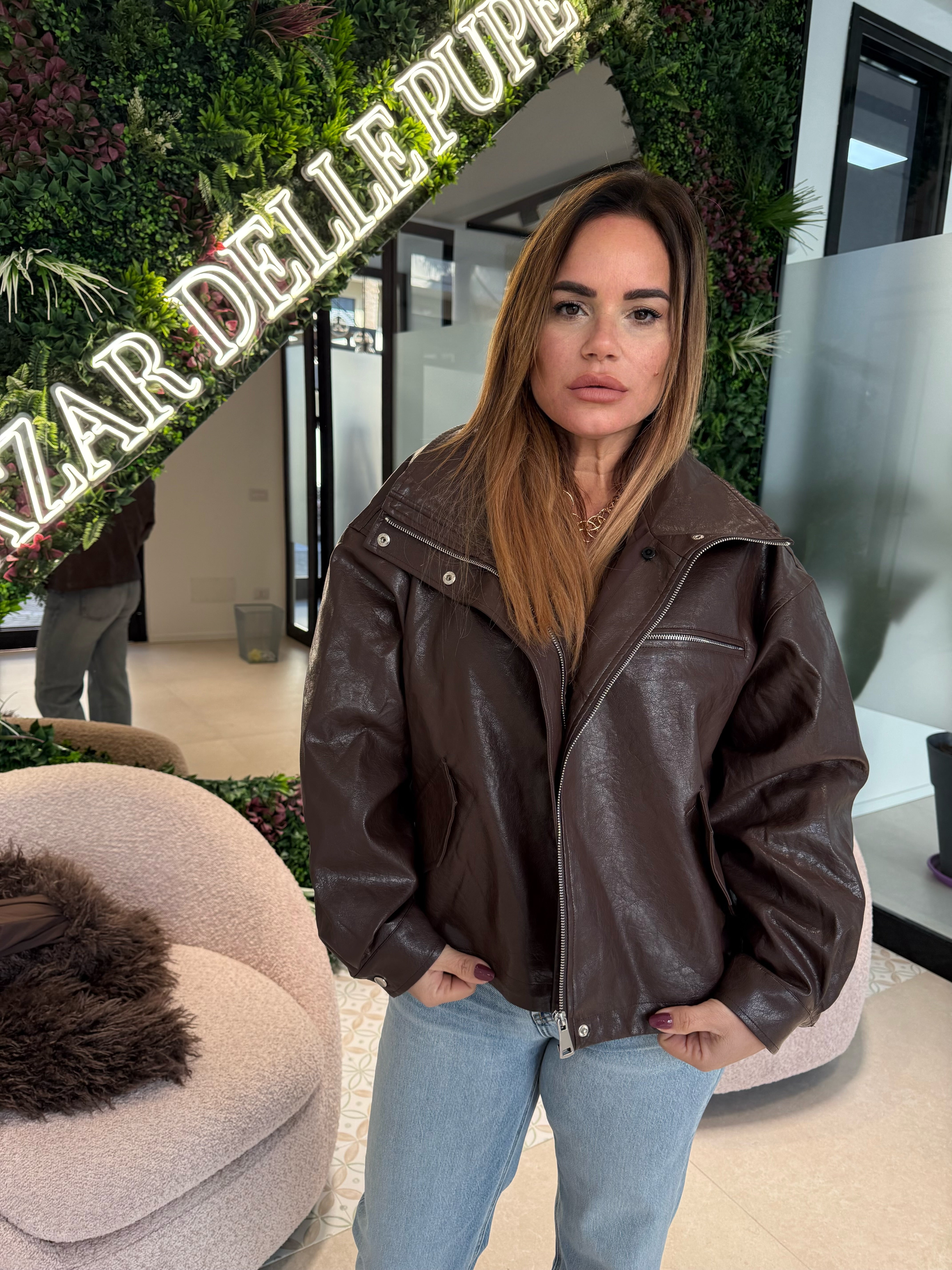 Chiodo con gilet pelliccia