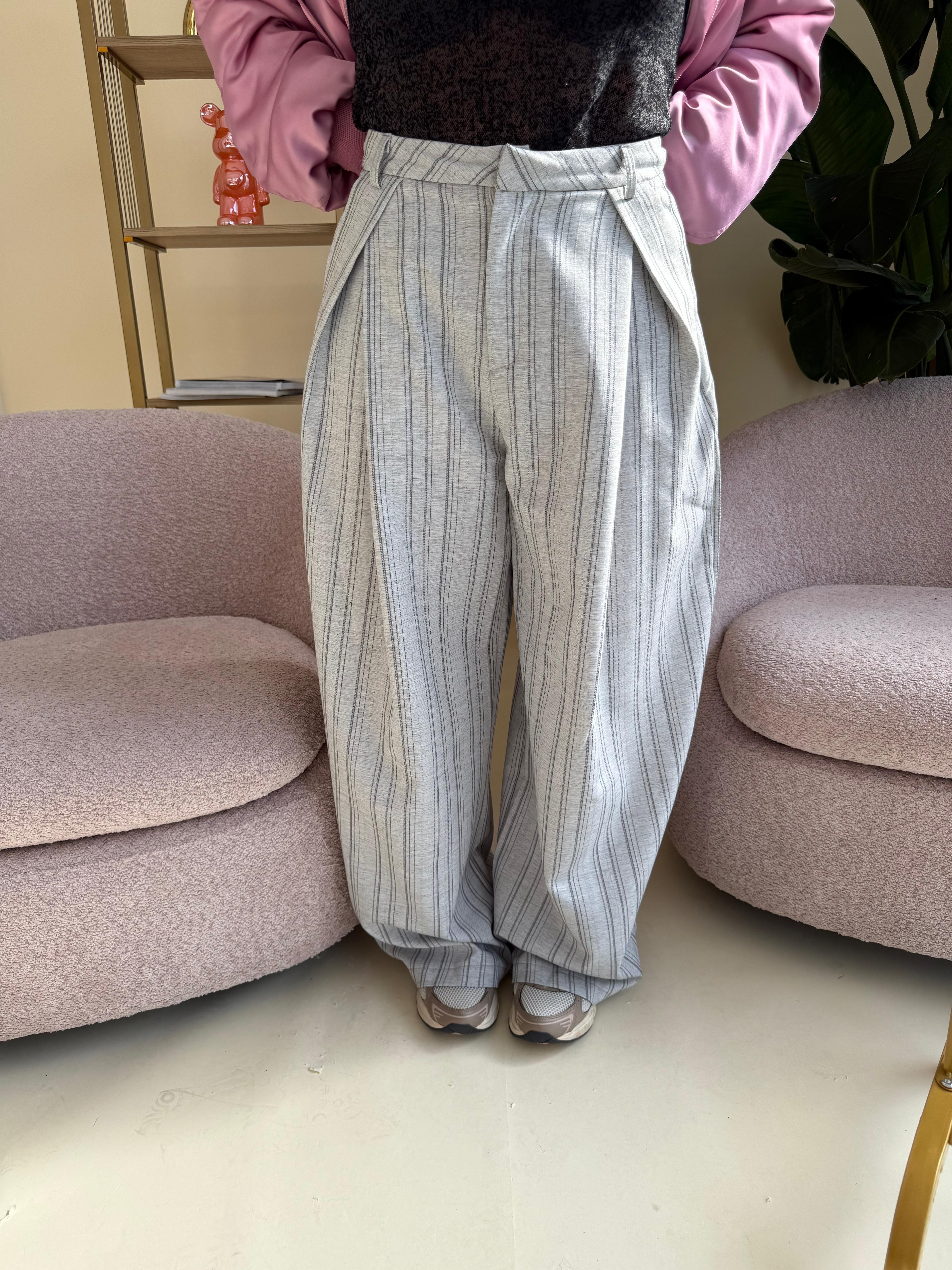 Pantalone ballon gessato