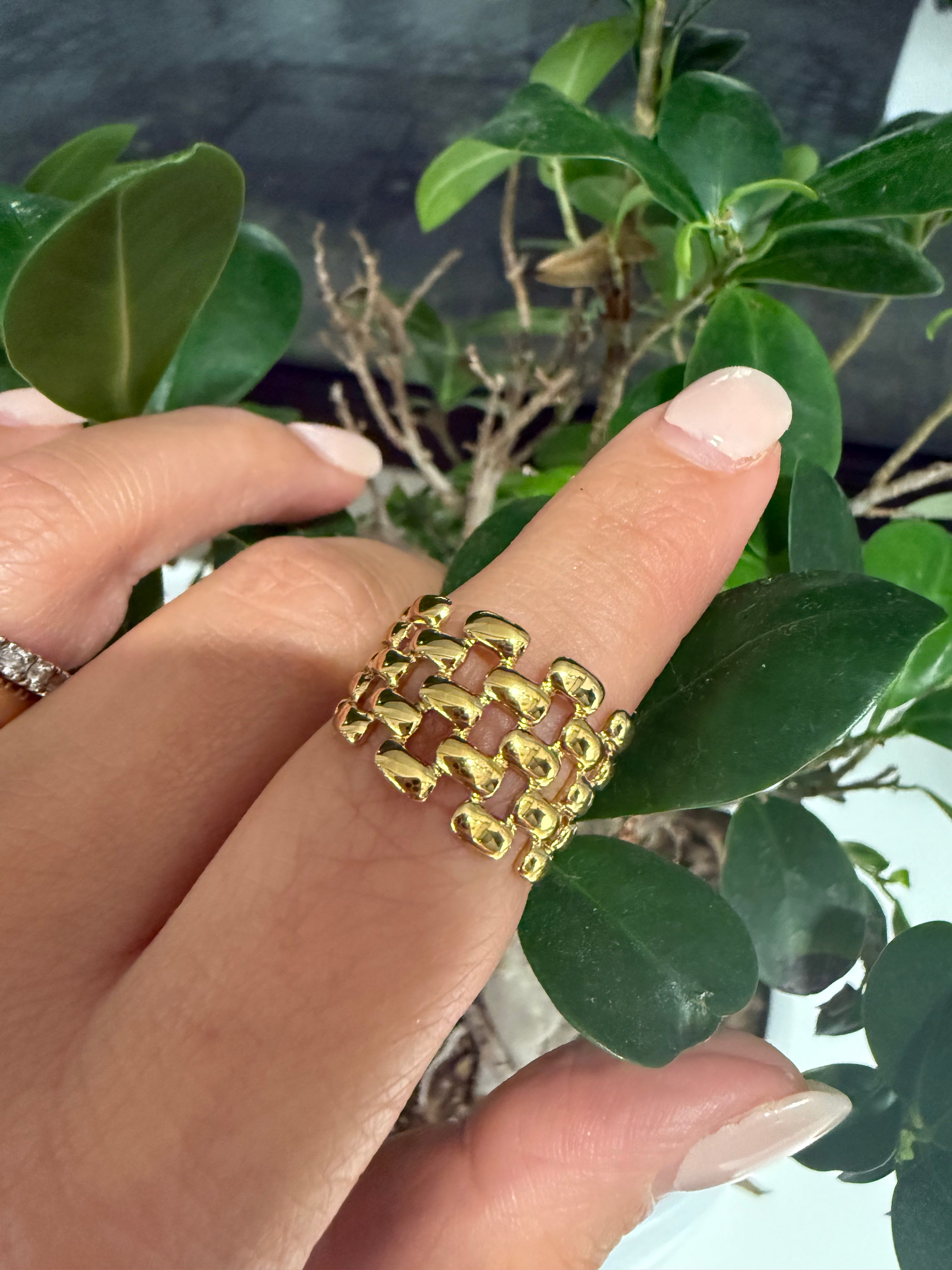 Anello maglia intrecciata