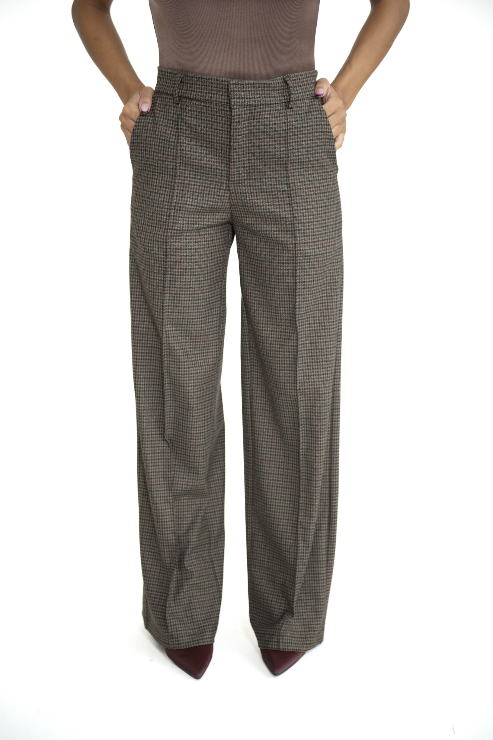 Tailleur Lumina quadretti brown