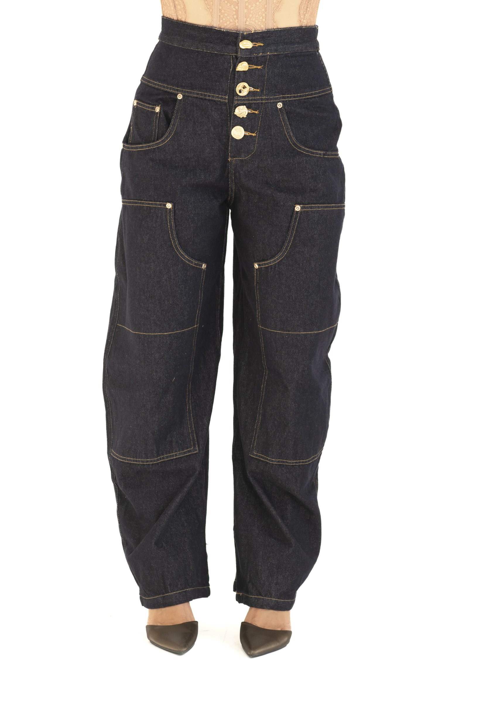 Cordset jeans denim scuro