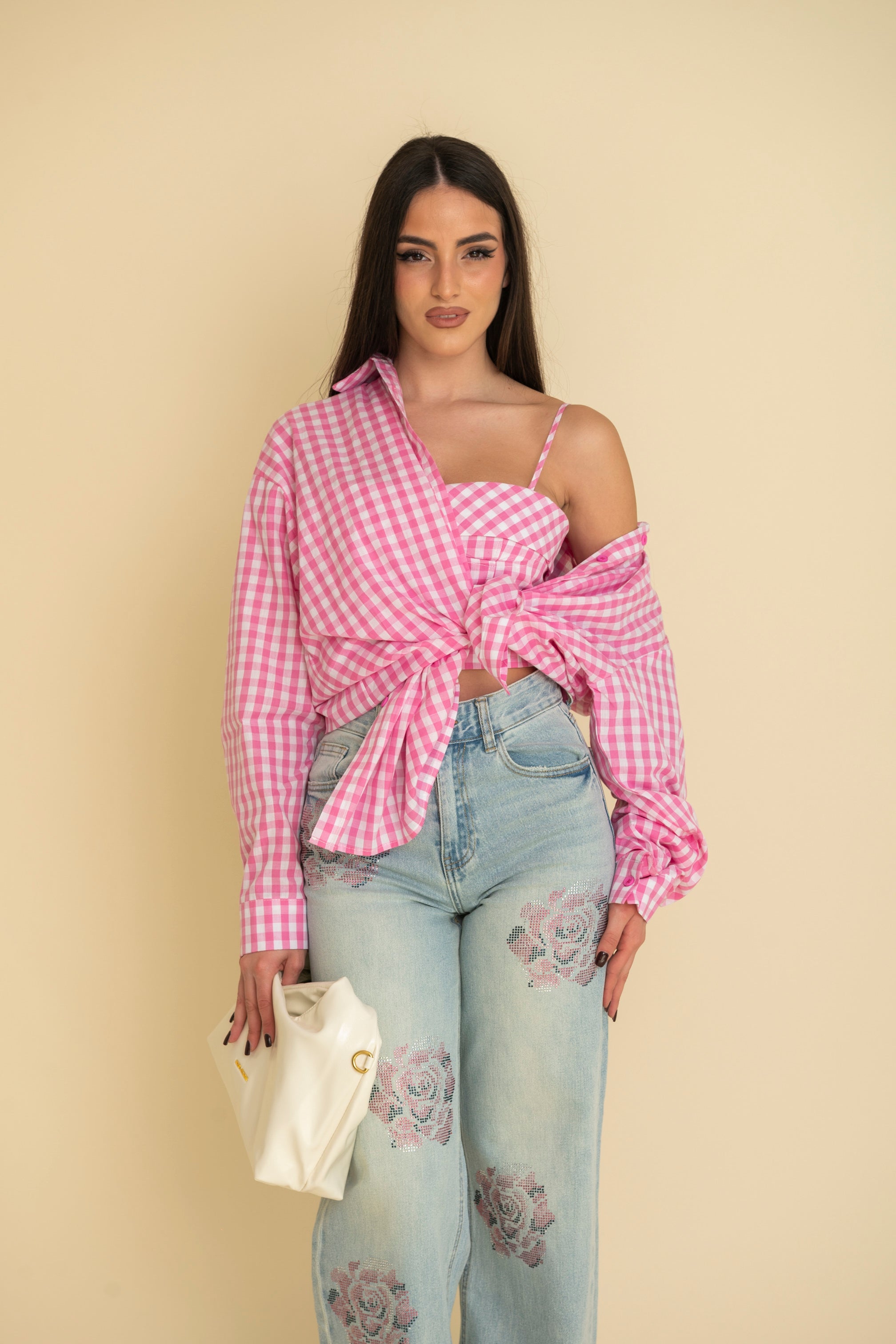 Camicia a quadri con top