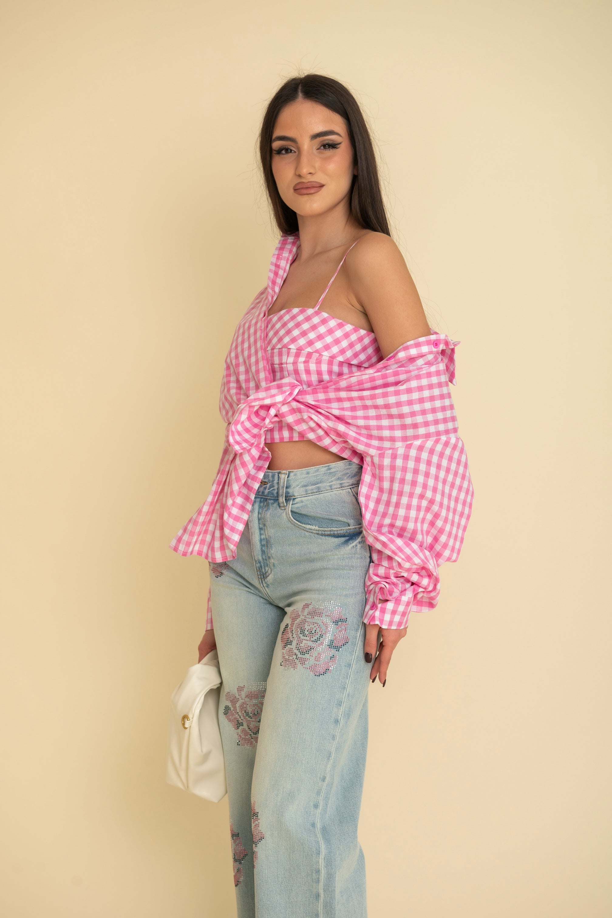 Camicia a quadri con top