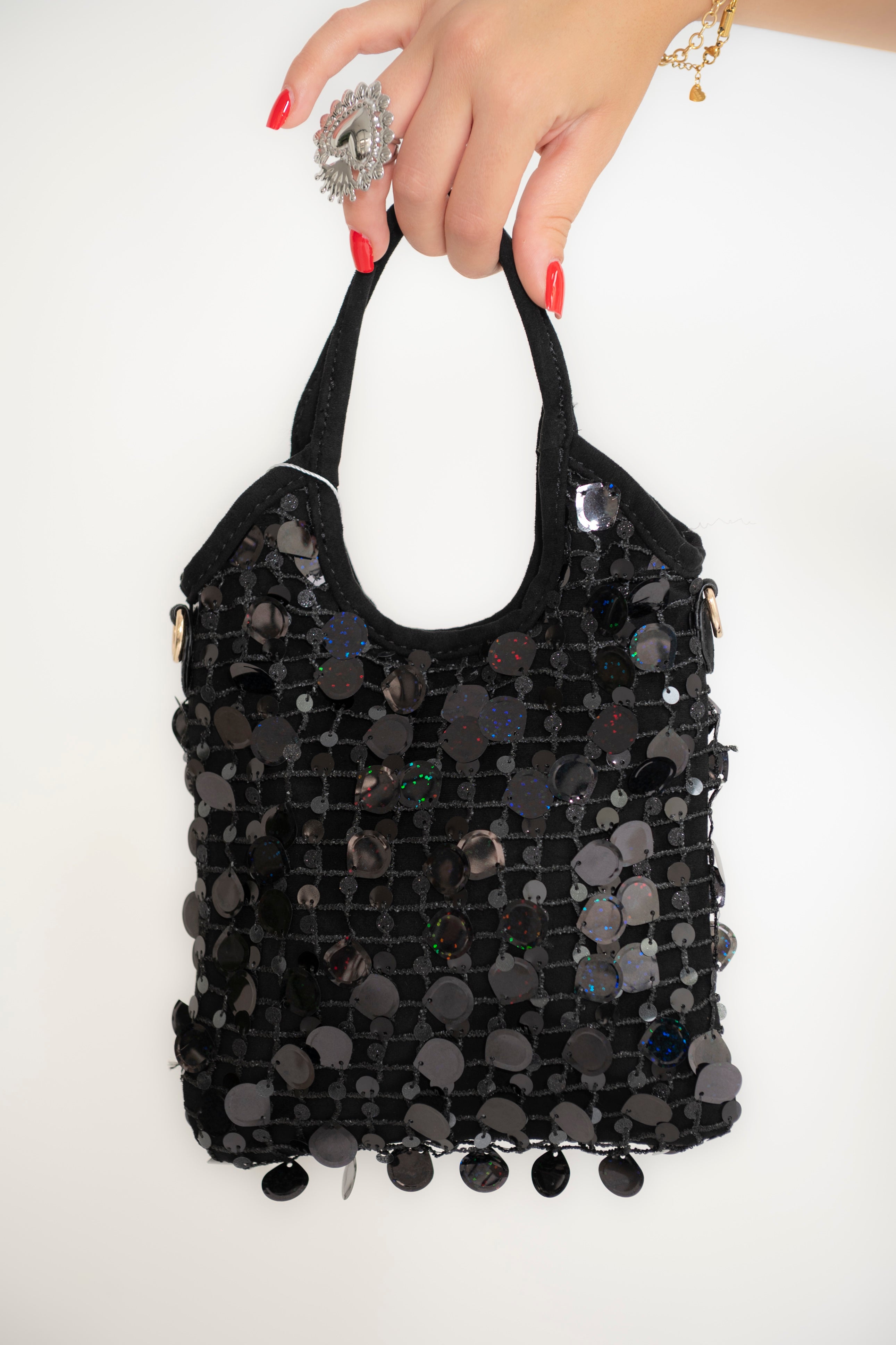 Borsa mini paillettes