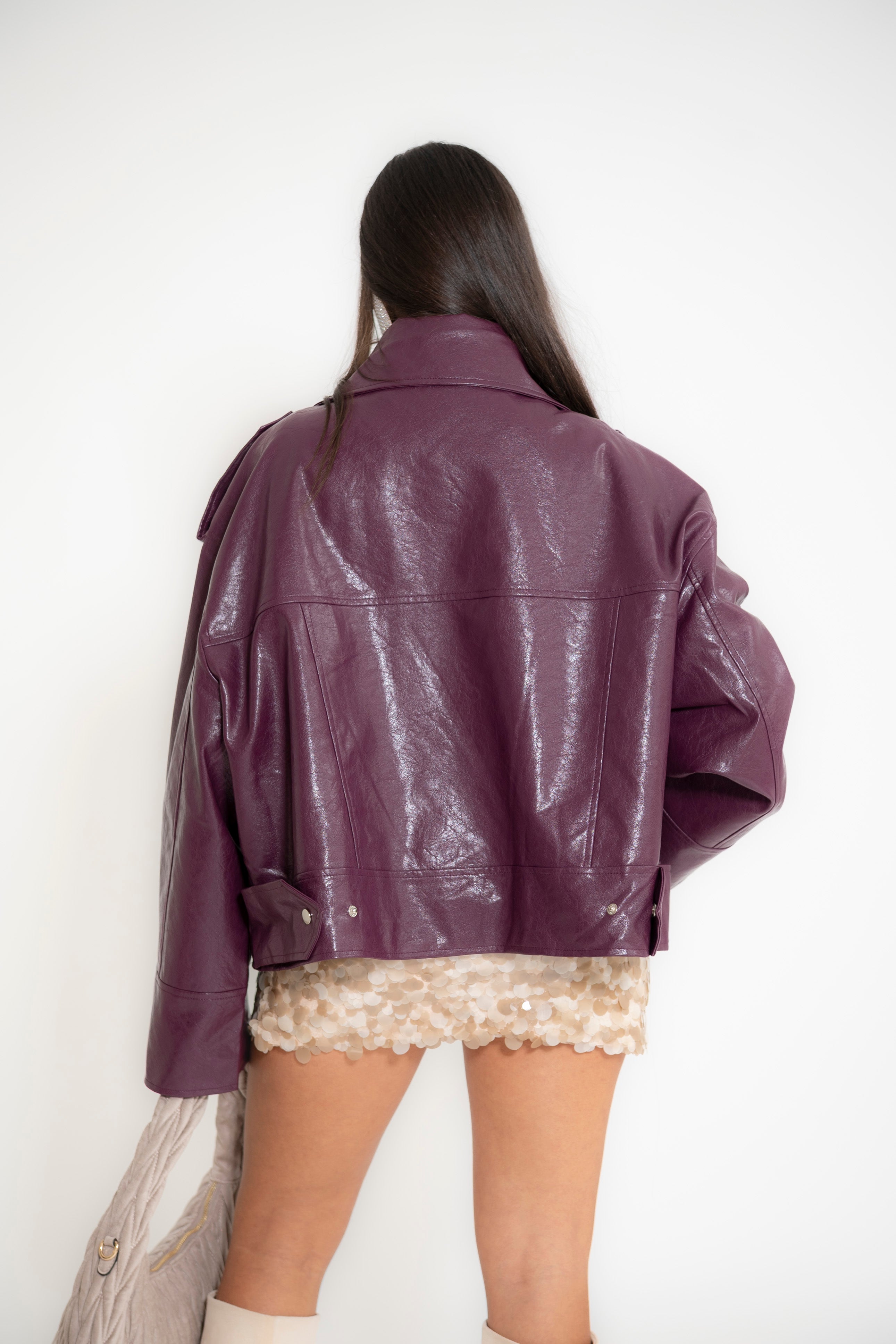 Chiodo oversize purple